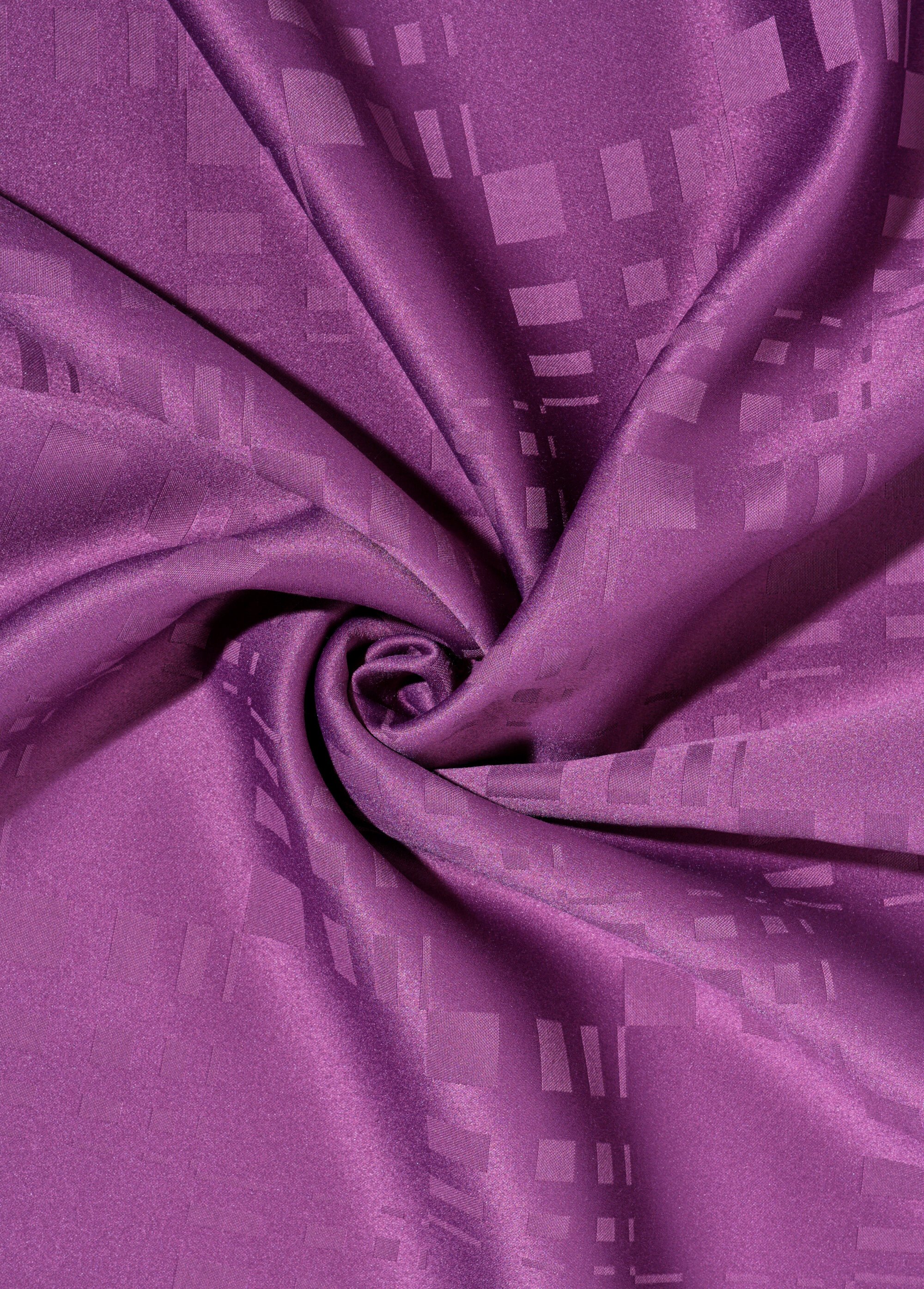 Coupon tissu satin damassé, anti taches VIOLET COT137062 FA1