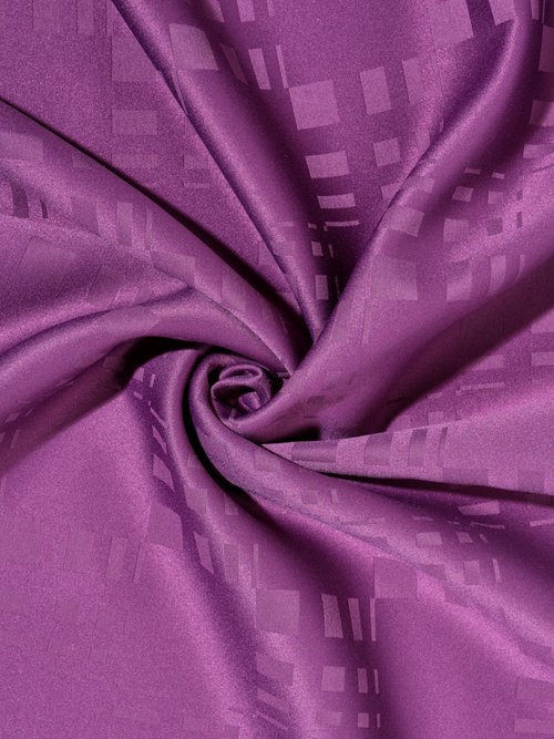 Coupon tissu satin damassé, anti taches VIOLET COT137062 FA1