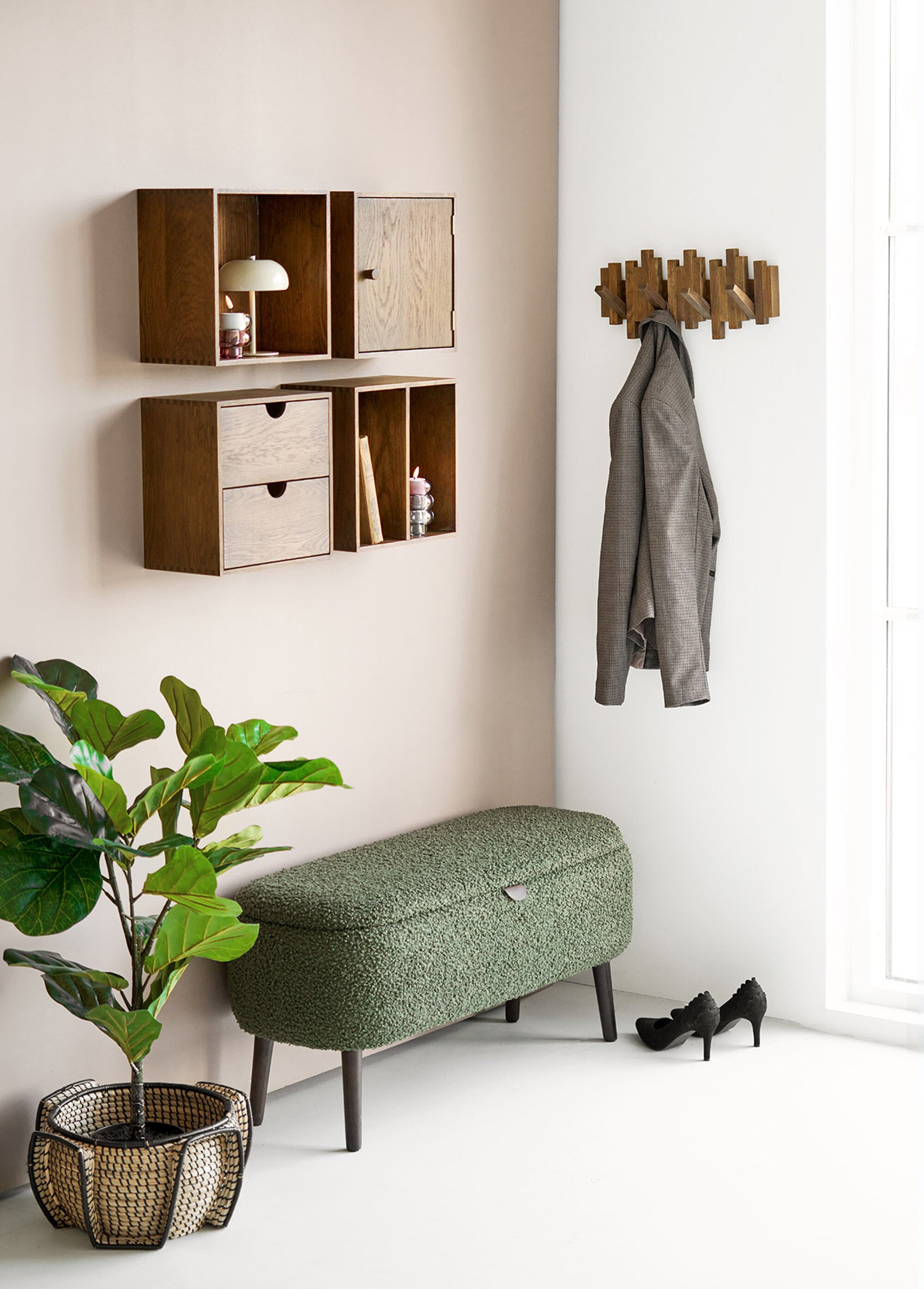 Etagère chêne foncé forme case TOWNSVILLE MARRON FONCE HN-4294005 SI1
