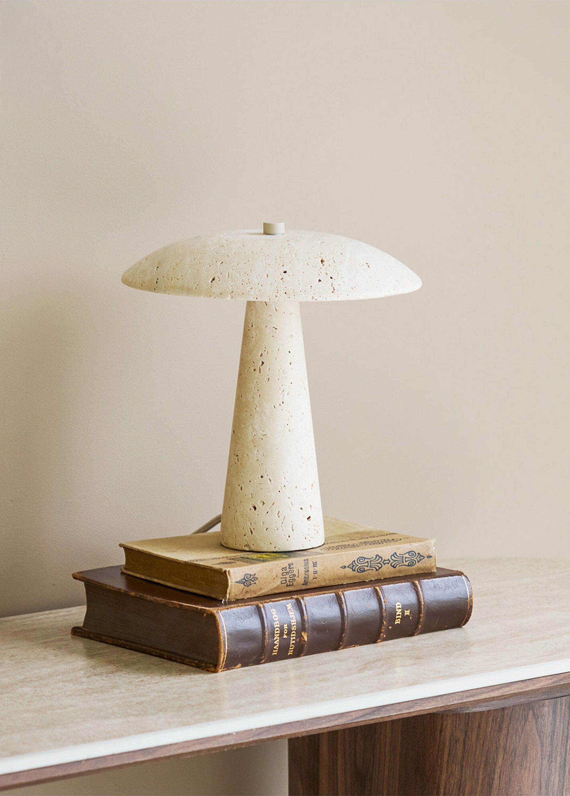 Lampe à poser en travertin CONSETT BEIGE HN-6450010 SI1