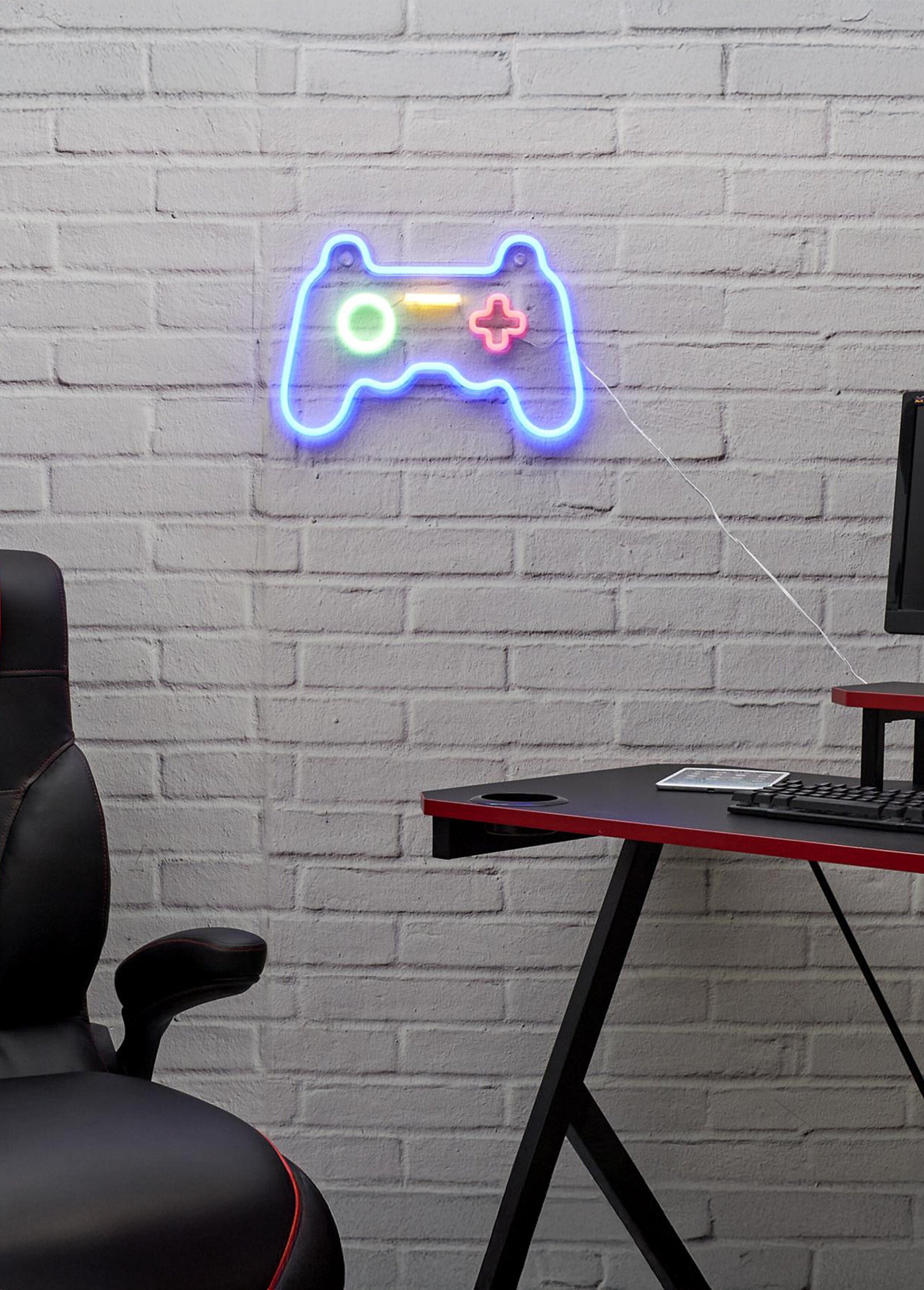 Lampe LED effet néon, manette jeu Rouge CMP-LA10488 SI1