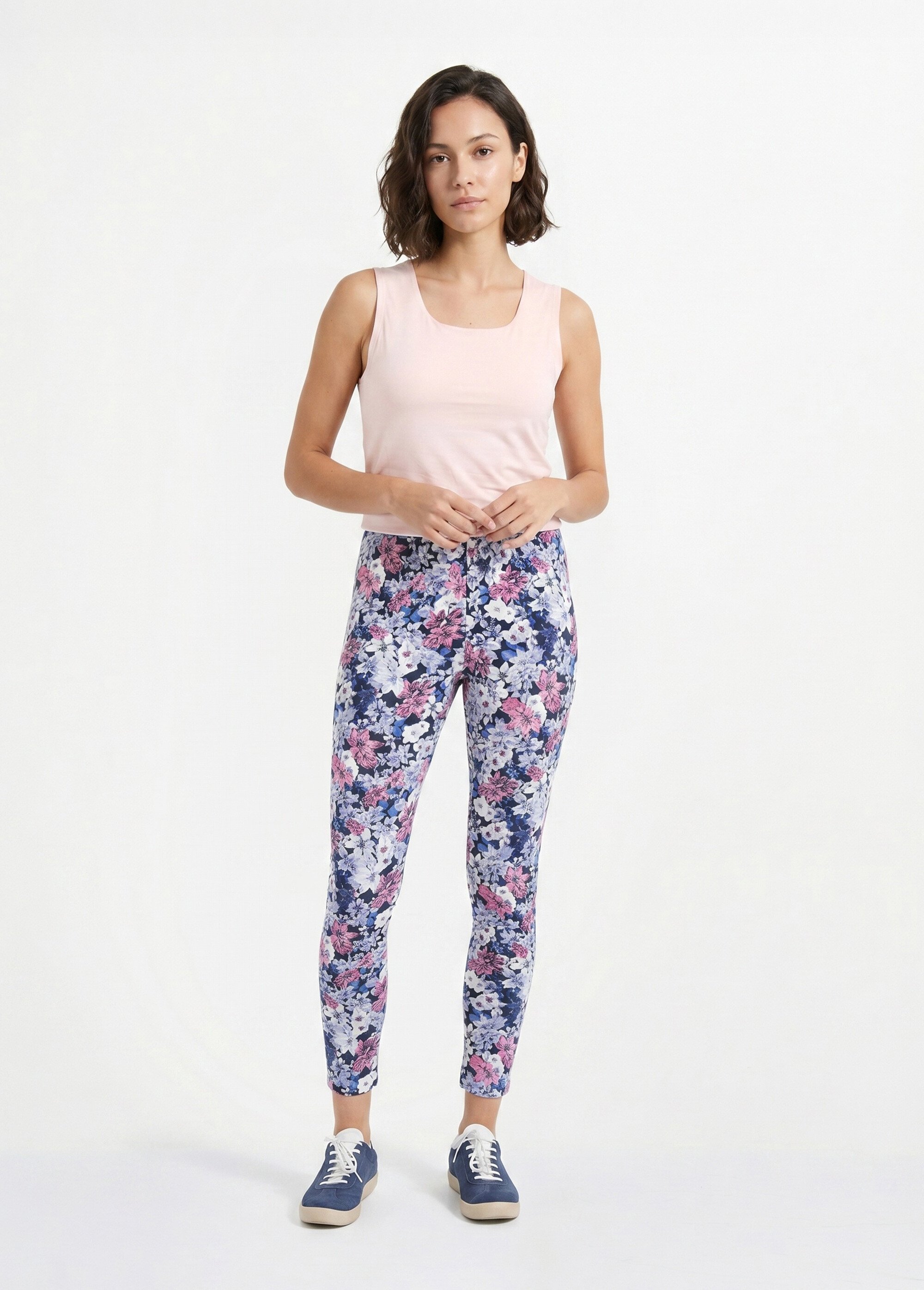 Legging imprimé ceinture élastiquée Femme Bleu NEALA SI1