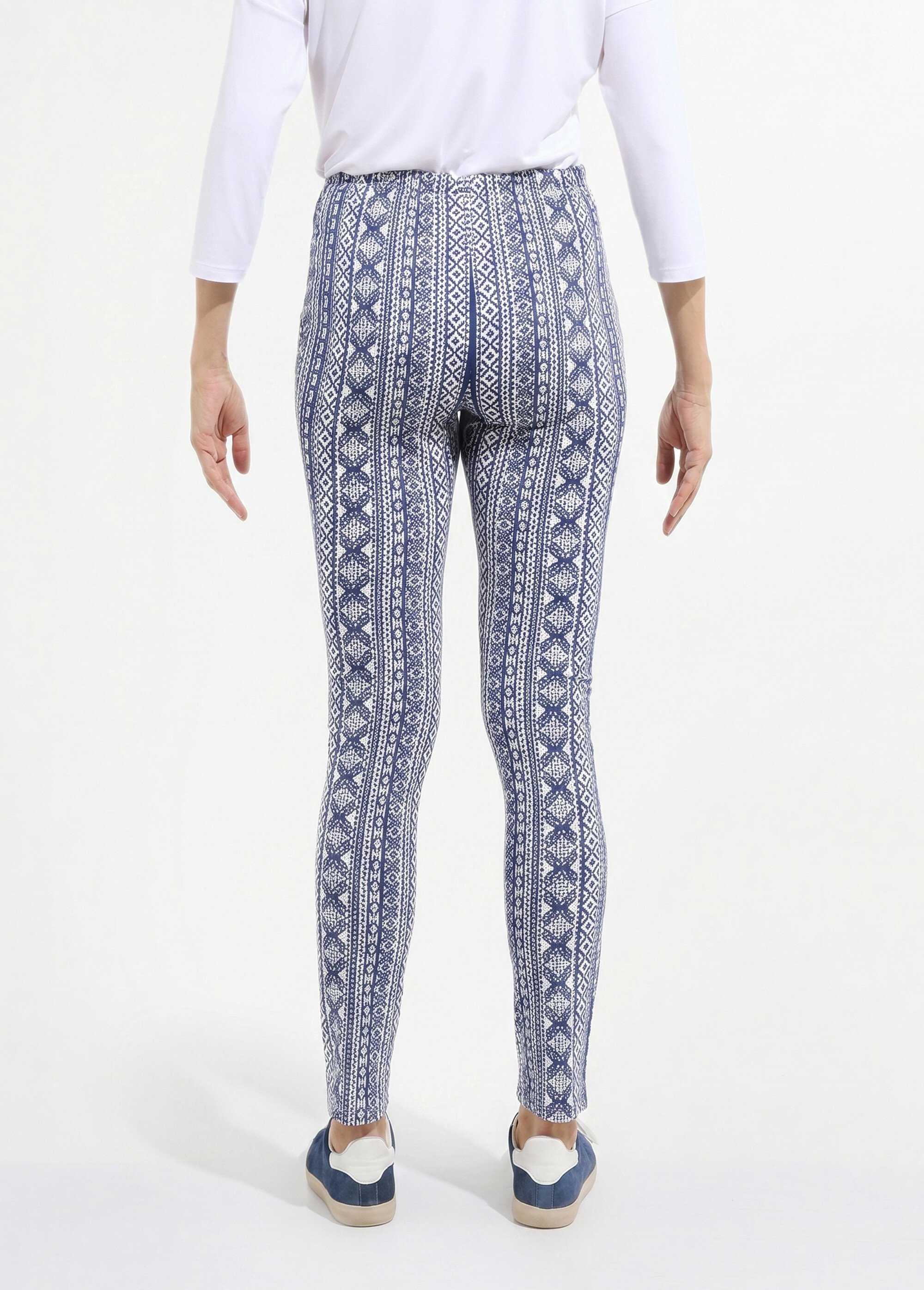 Legging imprimé ceinture élastiquée Femme Bleu NEALA DO1