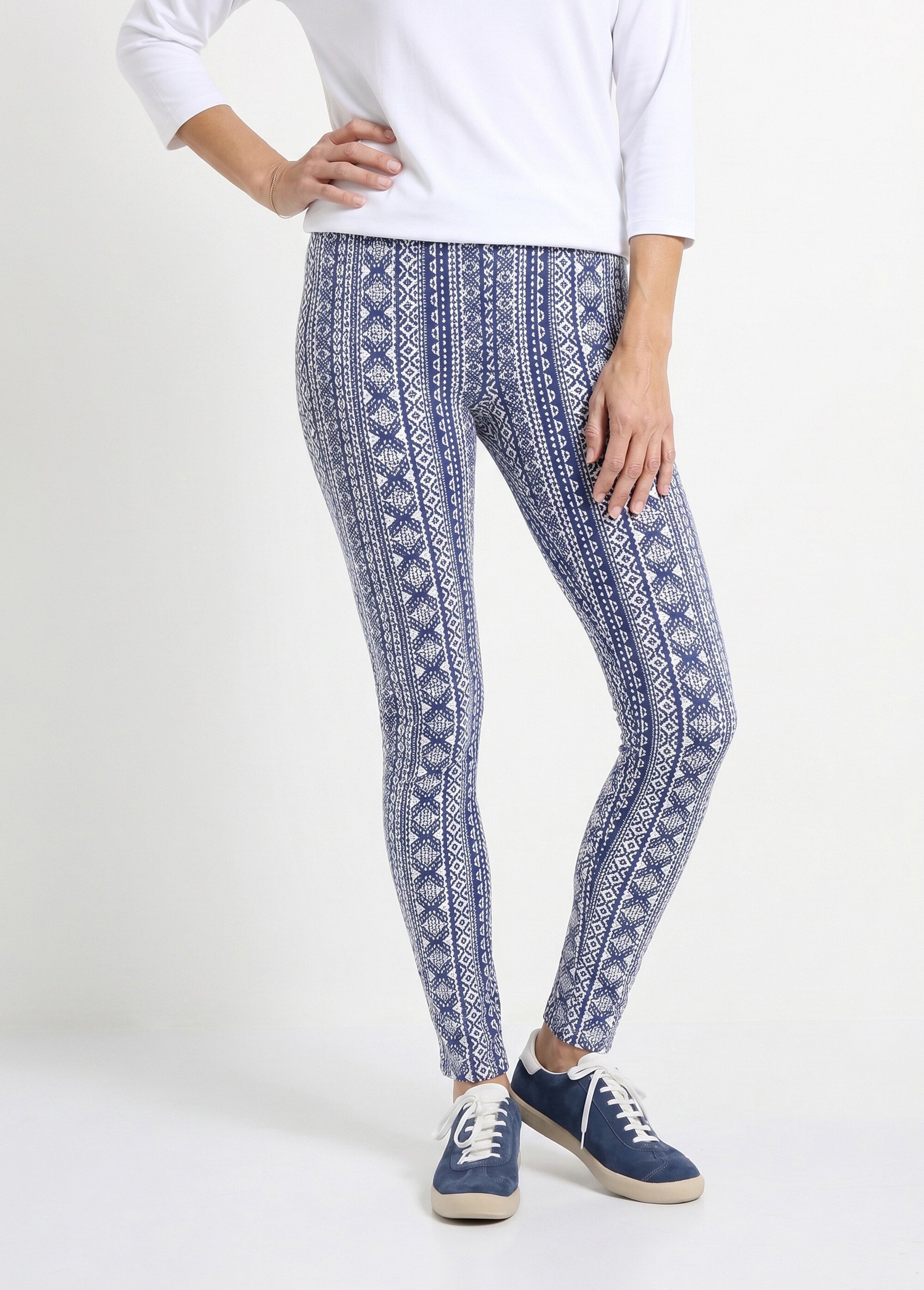 Legging imprimé ceinture élastiquée Femme Bleu NEALA FA1