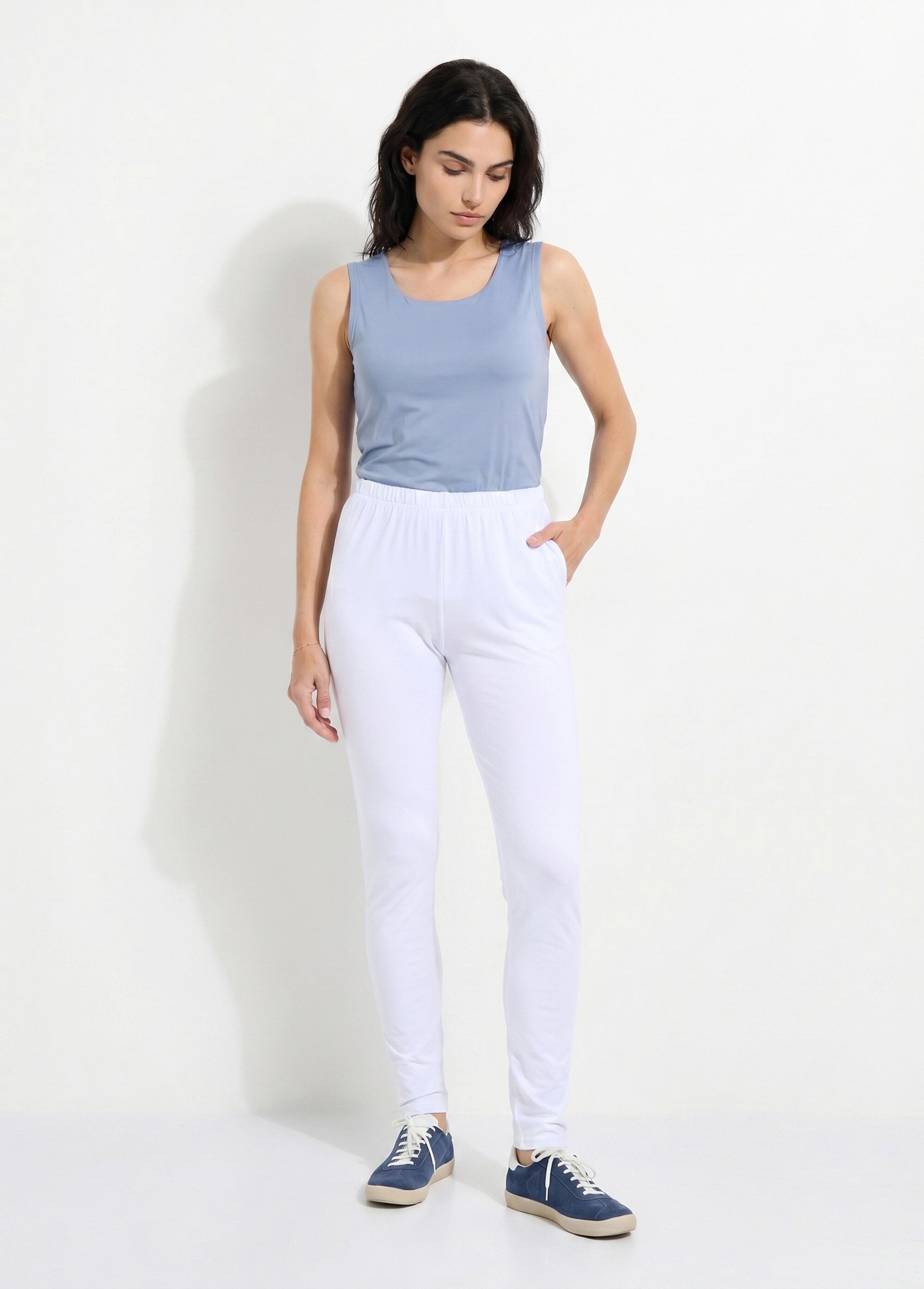 Legging imprimé ceinture élastiquée Femme Blanc NEALA MV1