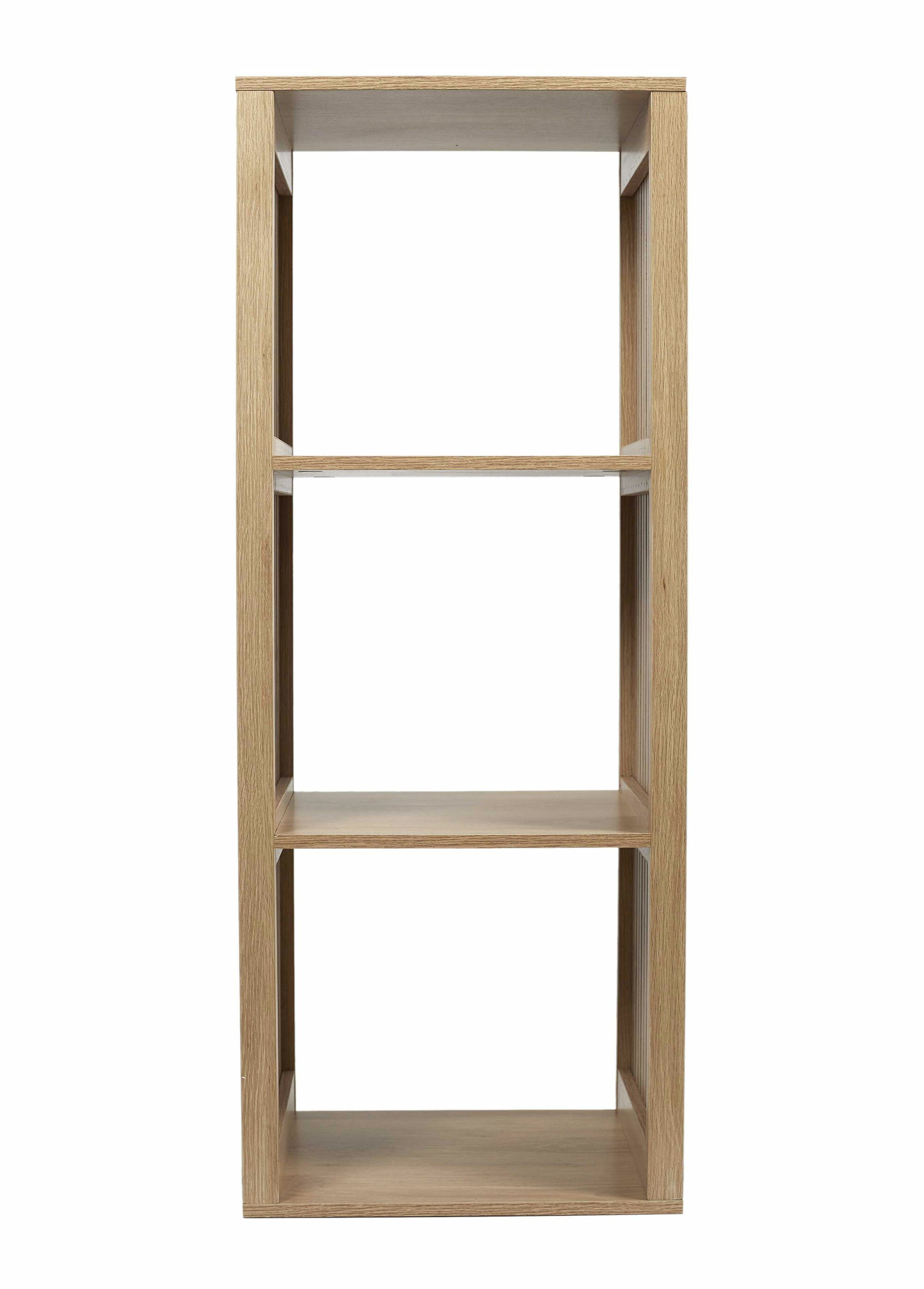 Meuble rangement 3 cases, bois claustra MARRON CMP-HD0242 DE1