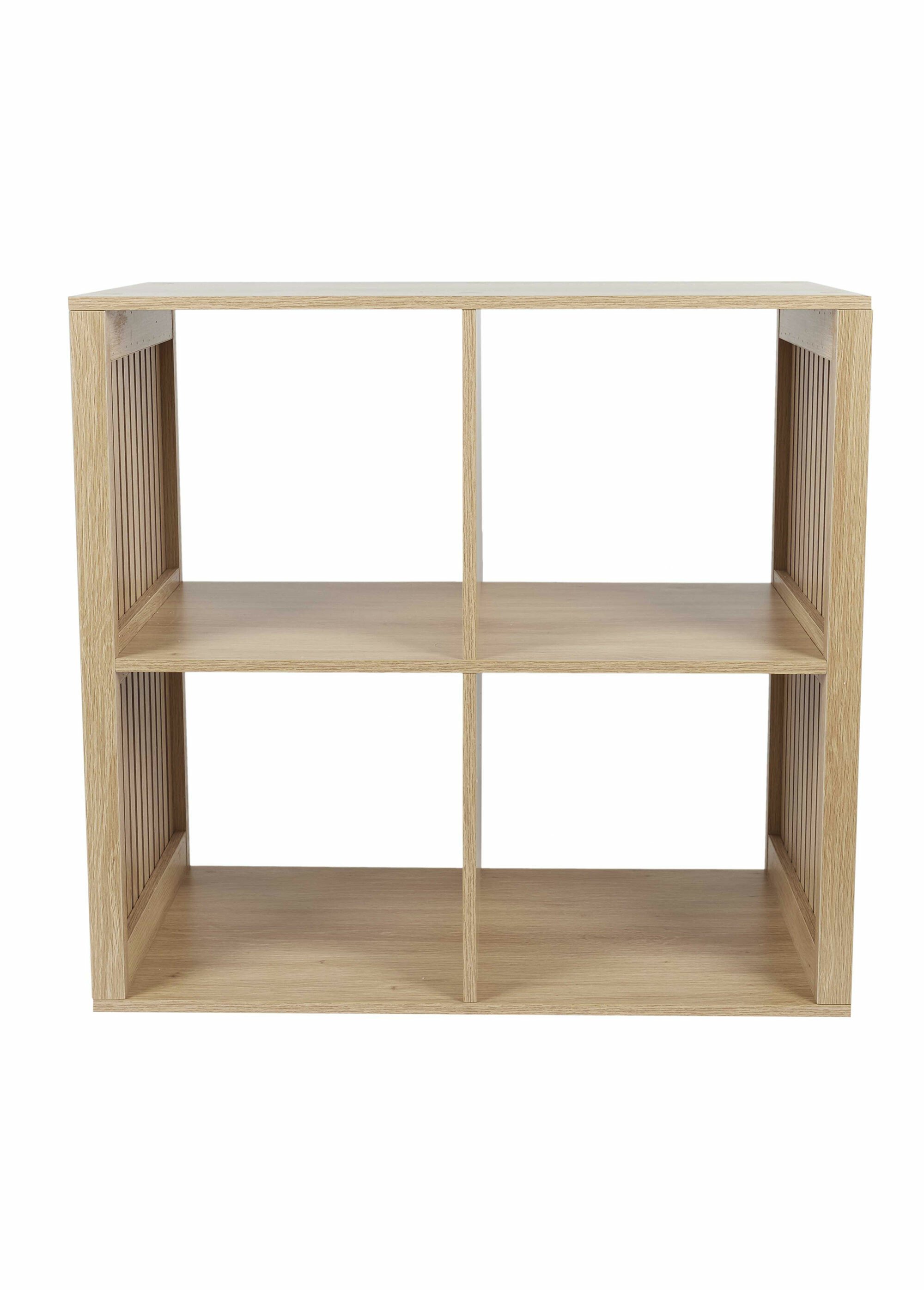 Meuble rangement 4 cases, bois claustra