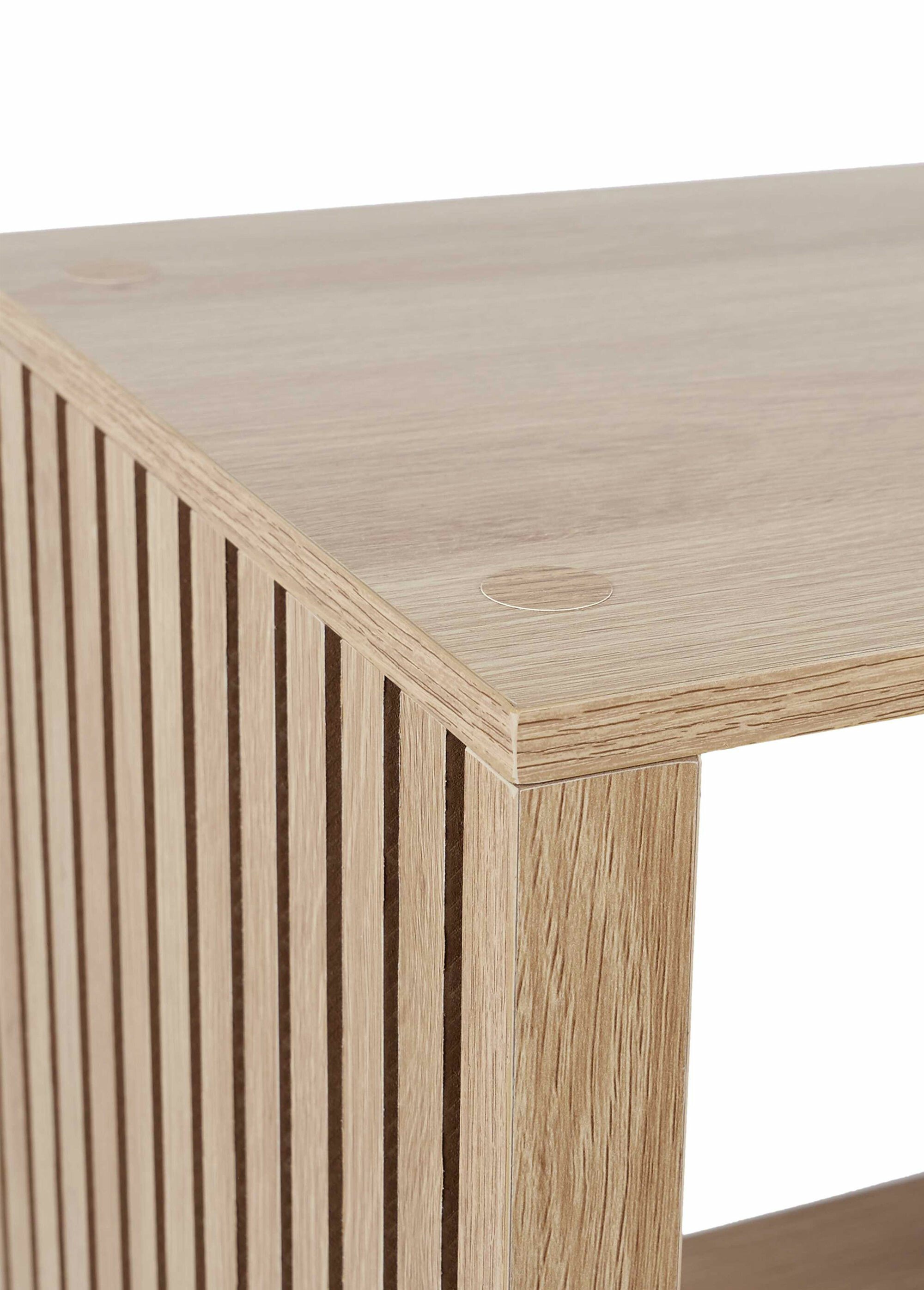 Meuble rangement 4 cases, bois claustra MARRON CMP-HD0241 DE2