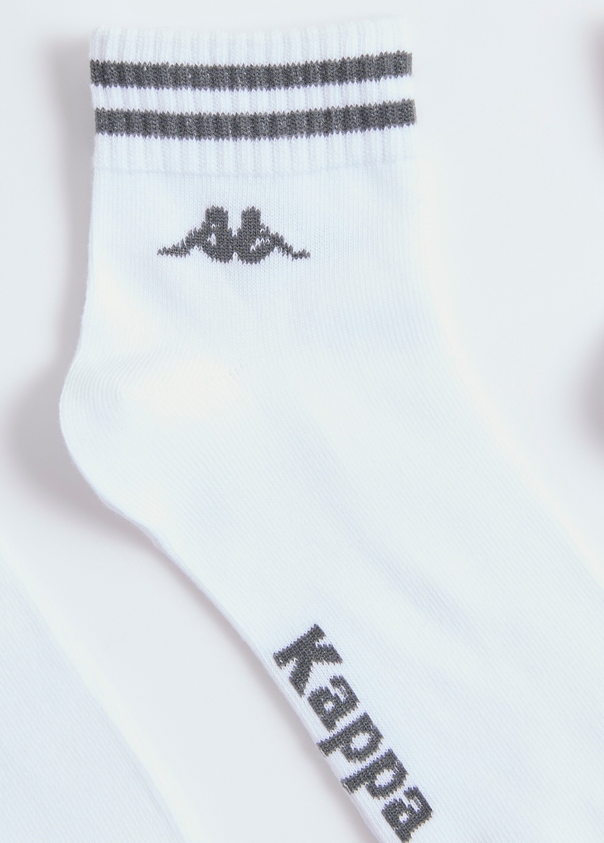 Mi-chaussettes sport avec bord rayures Homme Blanc BEN97890215 DE3