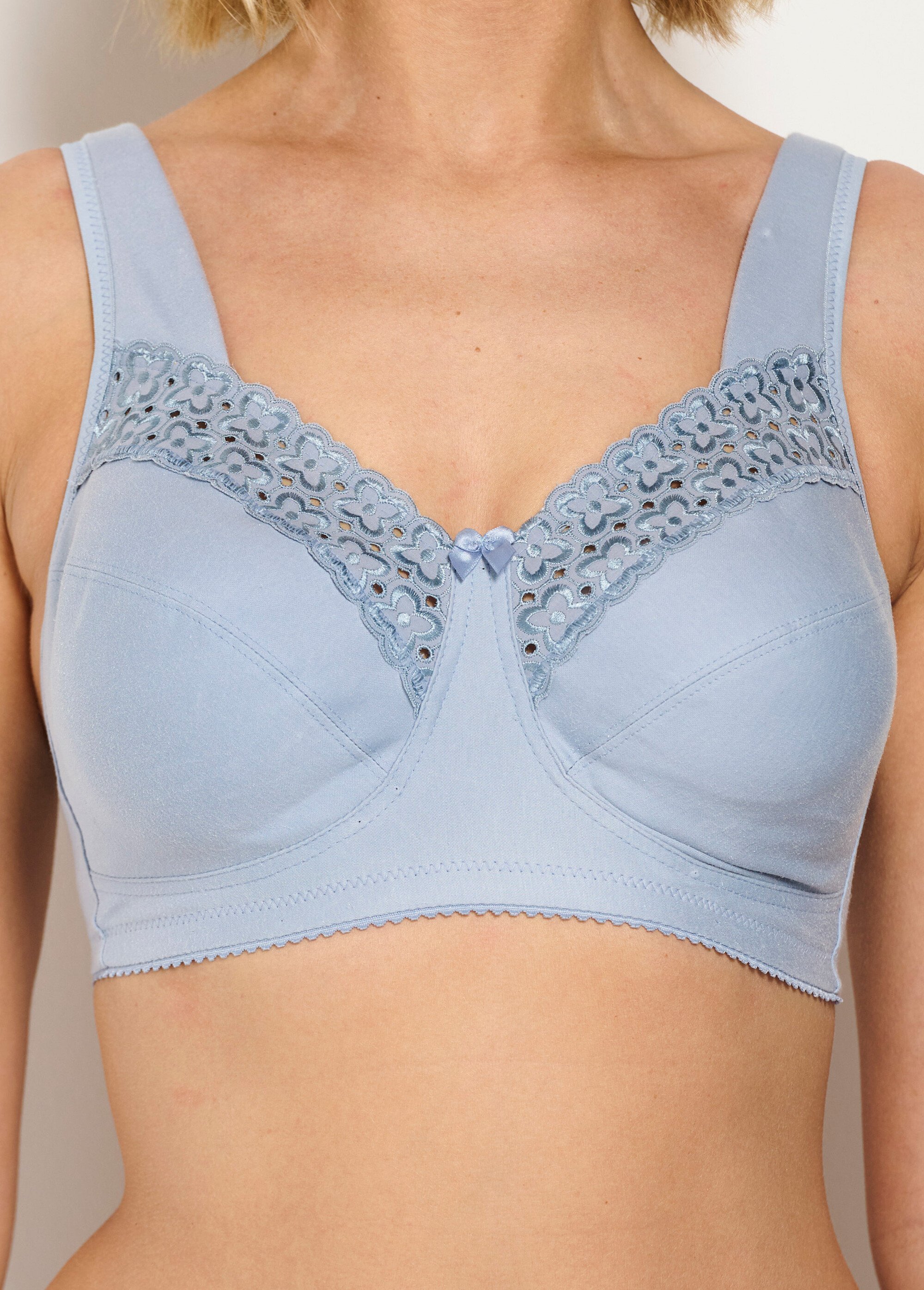 Soutien-gorge sans armatures brodé Femme Bleu VOULANT DE1