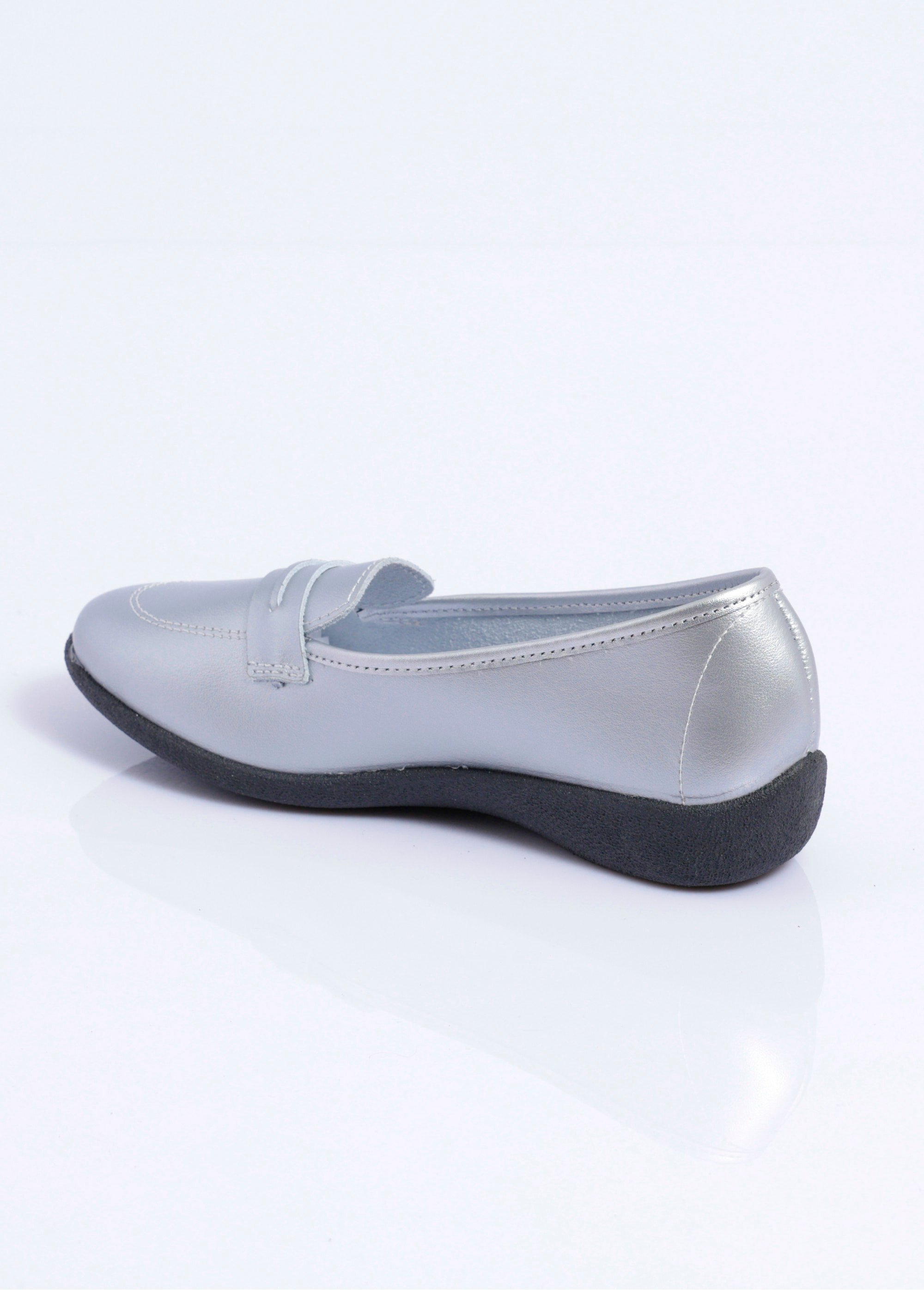 Mocassins compensés souples cuir irrisé Femme Argenté ONILLON DO1
