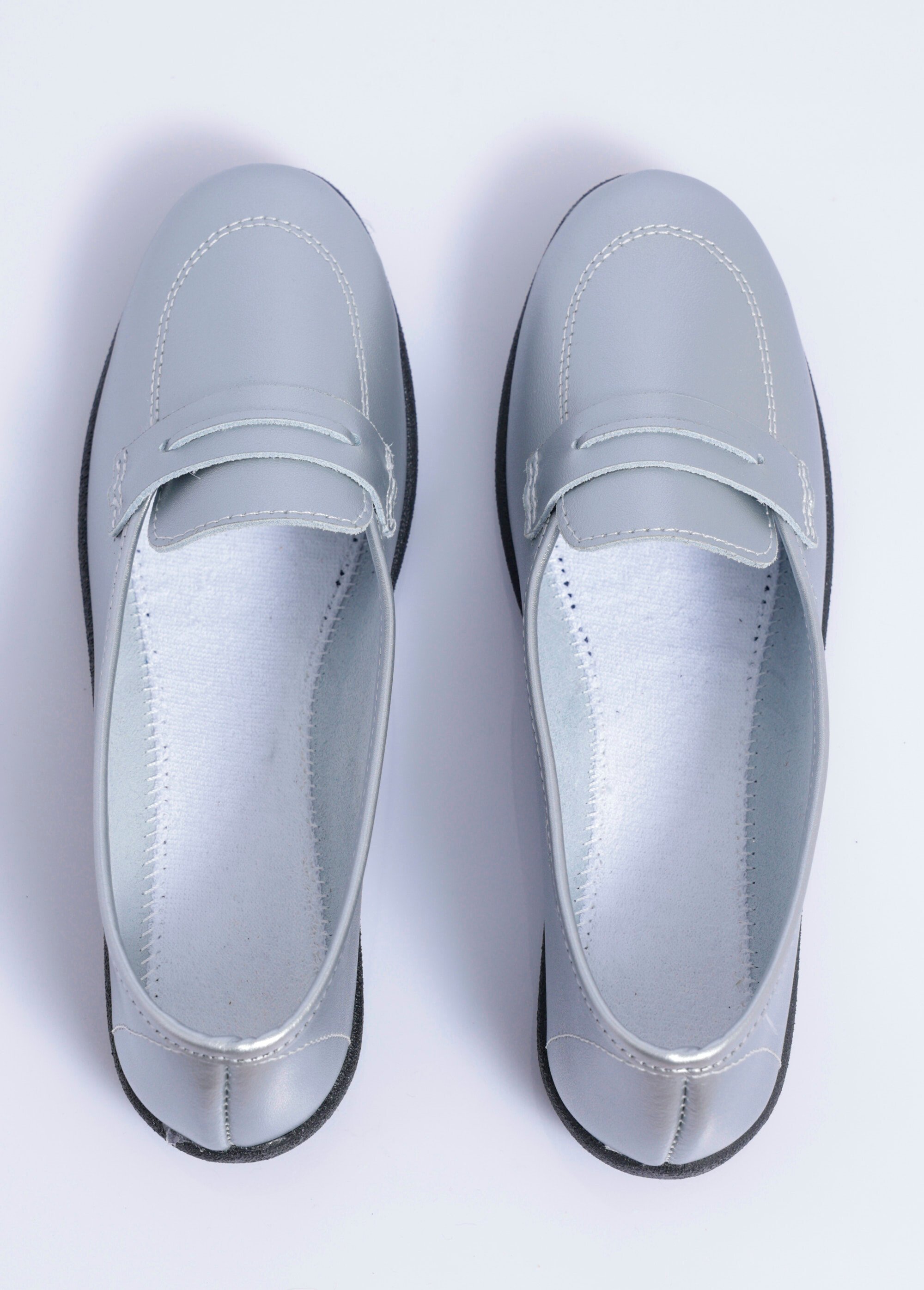 Mocassins compensés souples cuir irrisé Femme Argenté ONILLON OV1