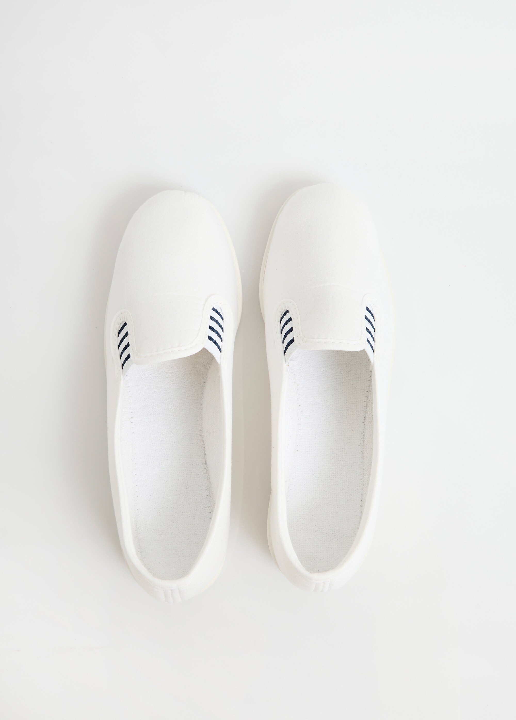 Mocassins toile largeur confort Femme Blanc OLTANIE OV1