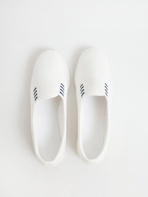 Mocassins toile largeur confort Femme Blanc OLTANIE OV1