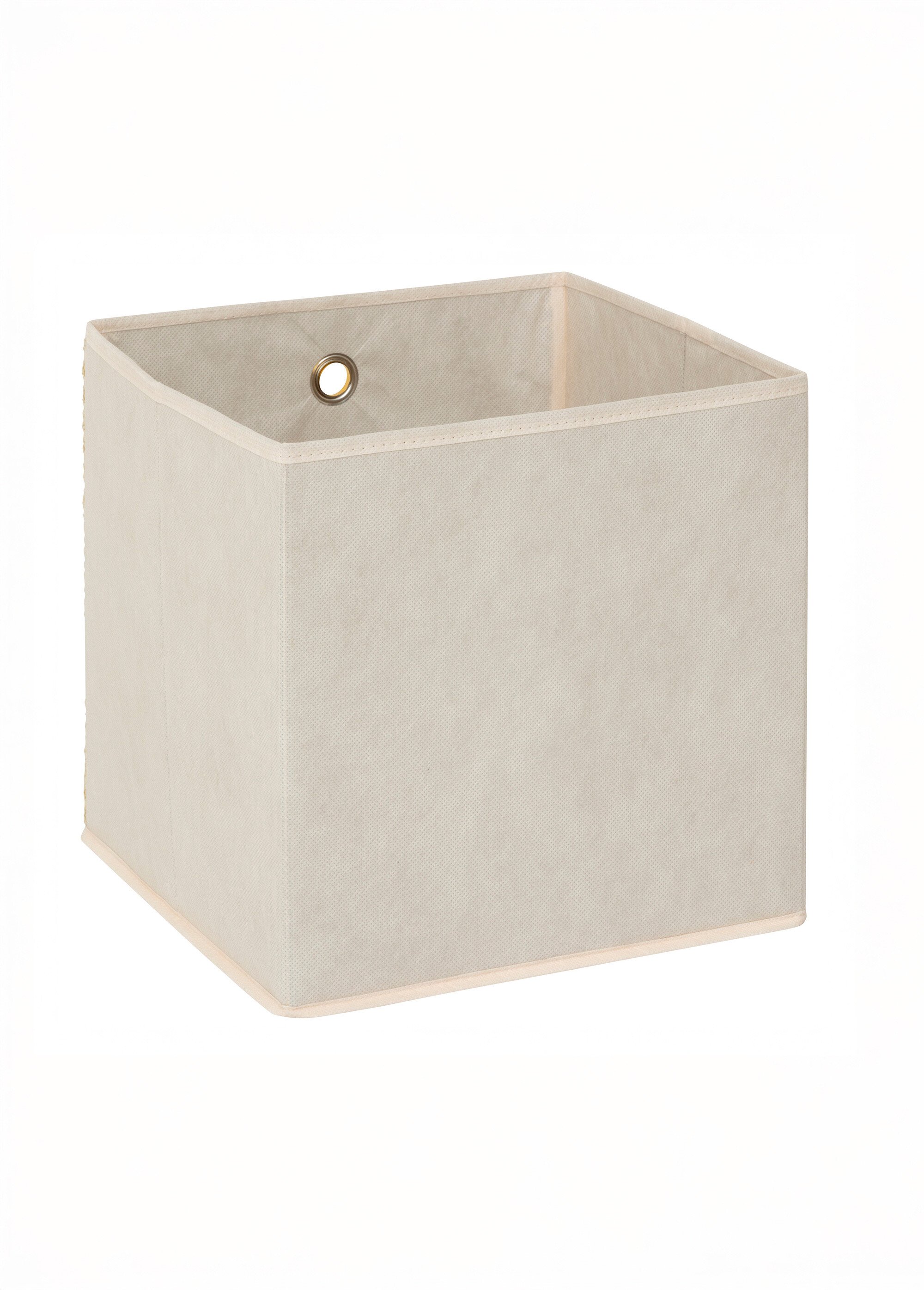 Panier de rangement décor tressé 31x31cm Beige JJA-212792 DO1