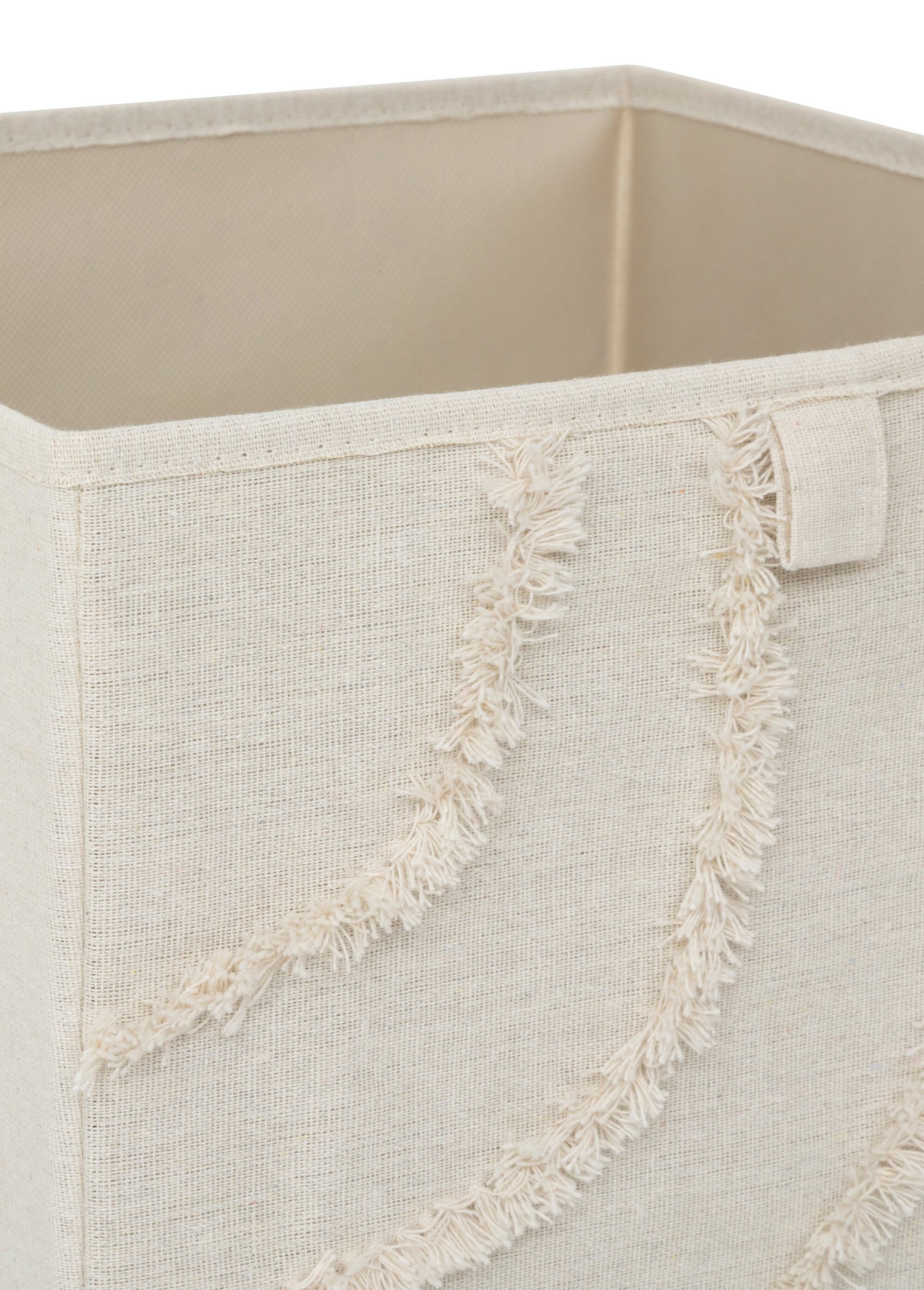 Panier rangement décor fantaisie 31x31cm Beige JJA-212794 DE1