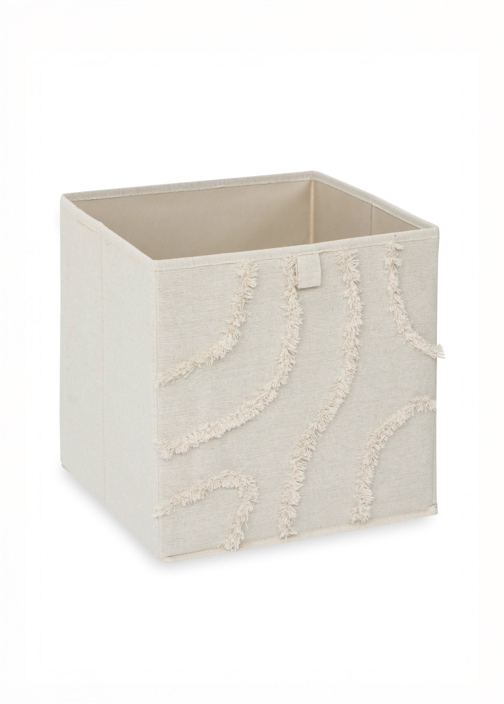 Panier rangement décor fantaisie 31x31cm Beige JJA-212794 FA1