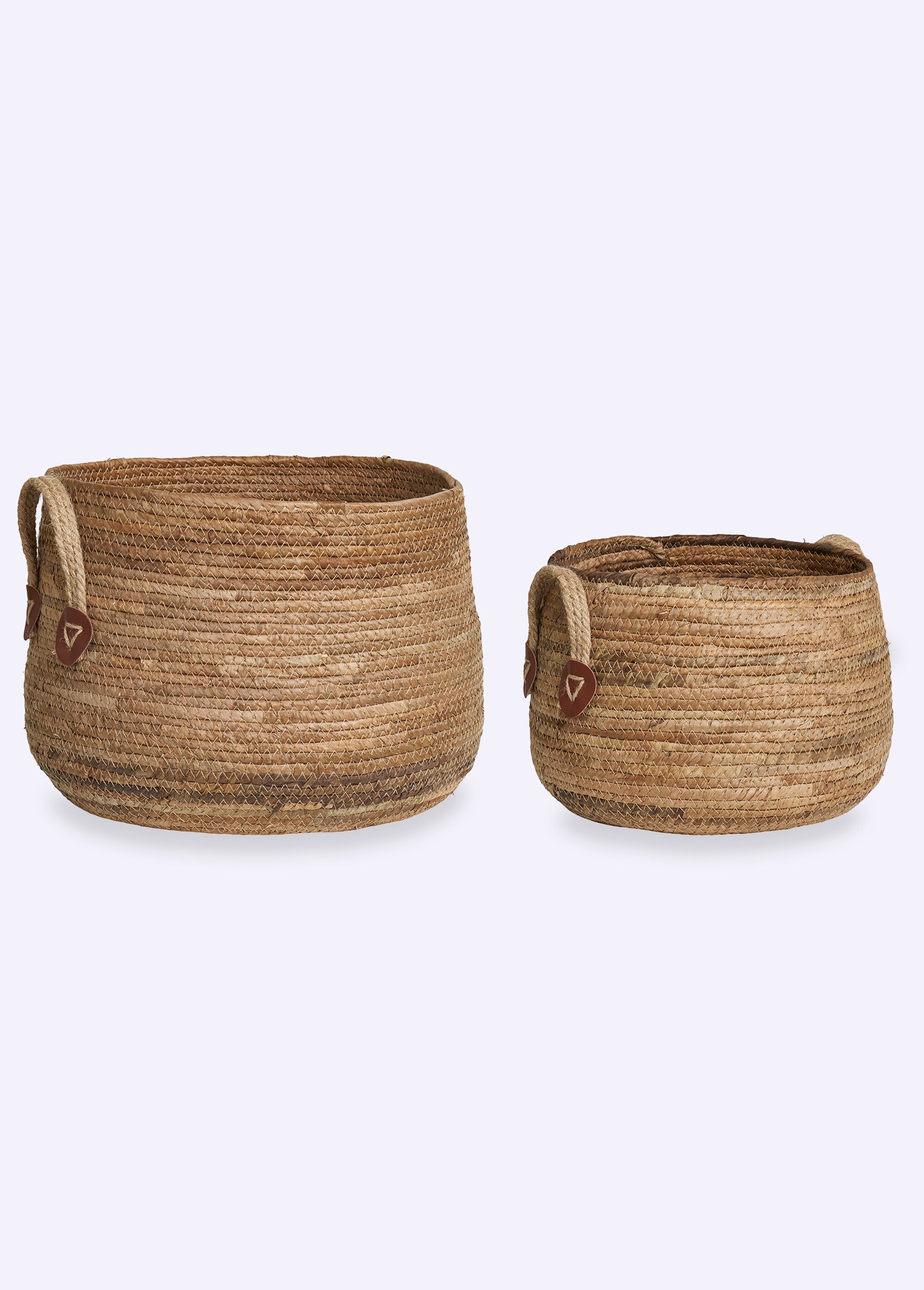 Paniers de rangement avec anses en corde