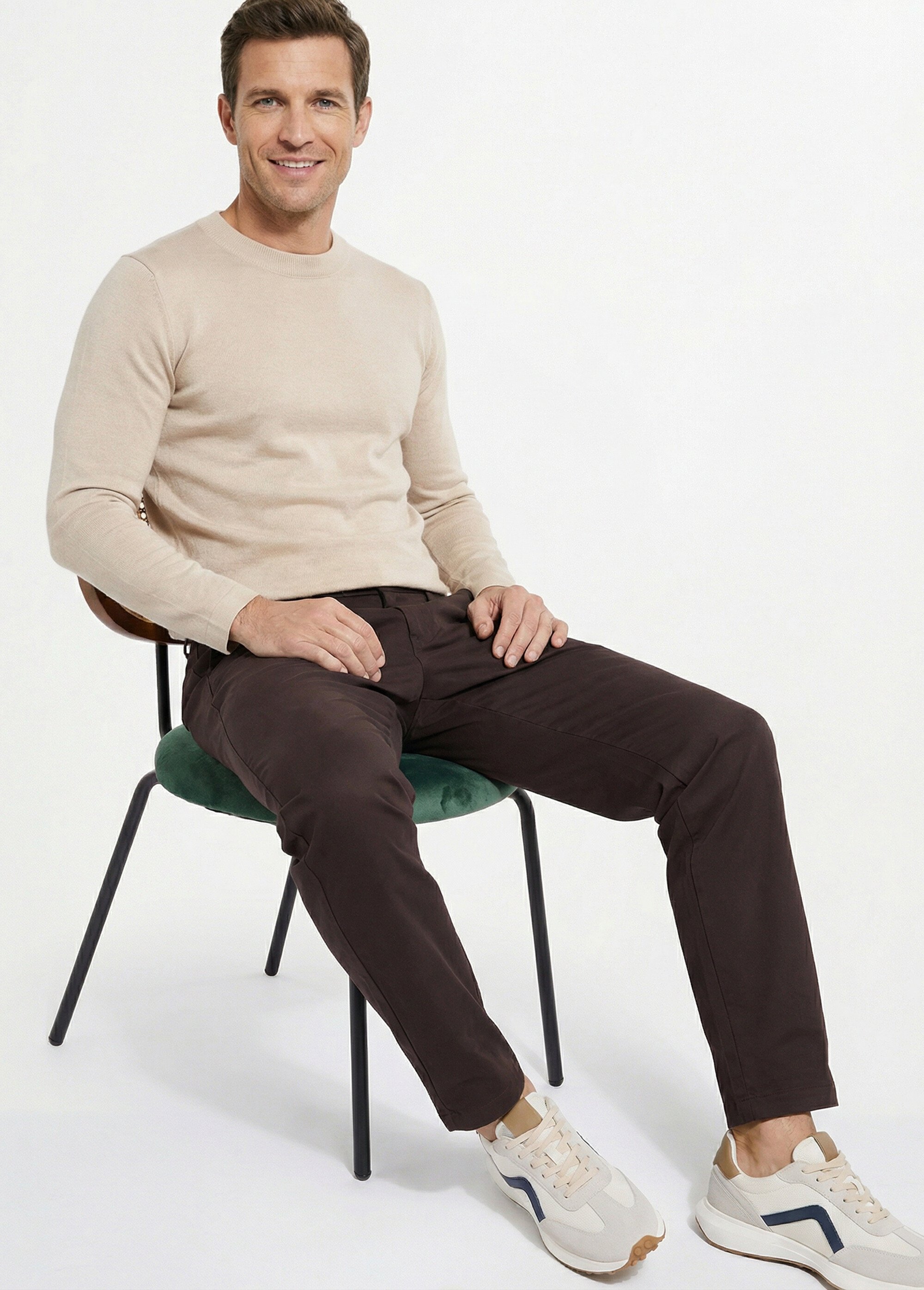 Pantalon de ville en toile stretch