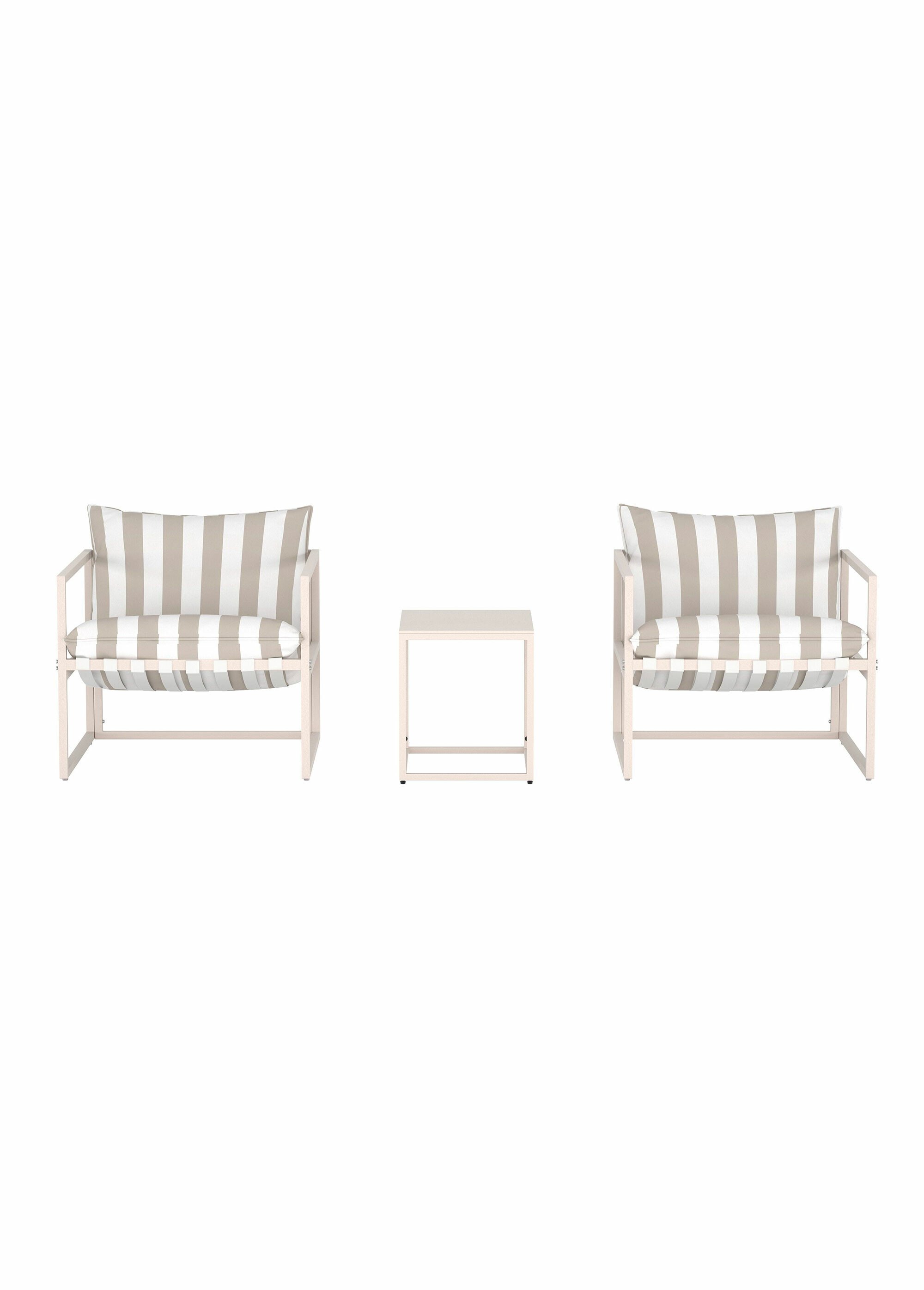 Salon de jardin Fauteuils + Table basse