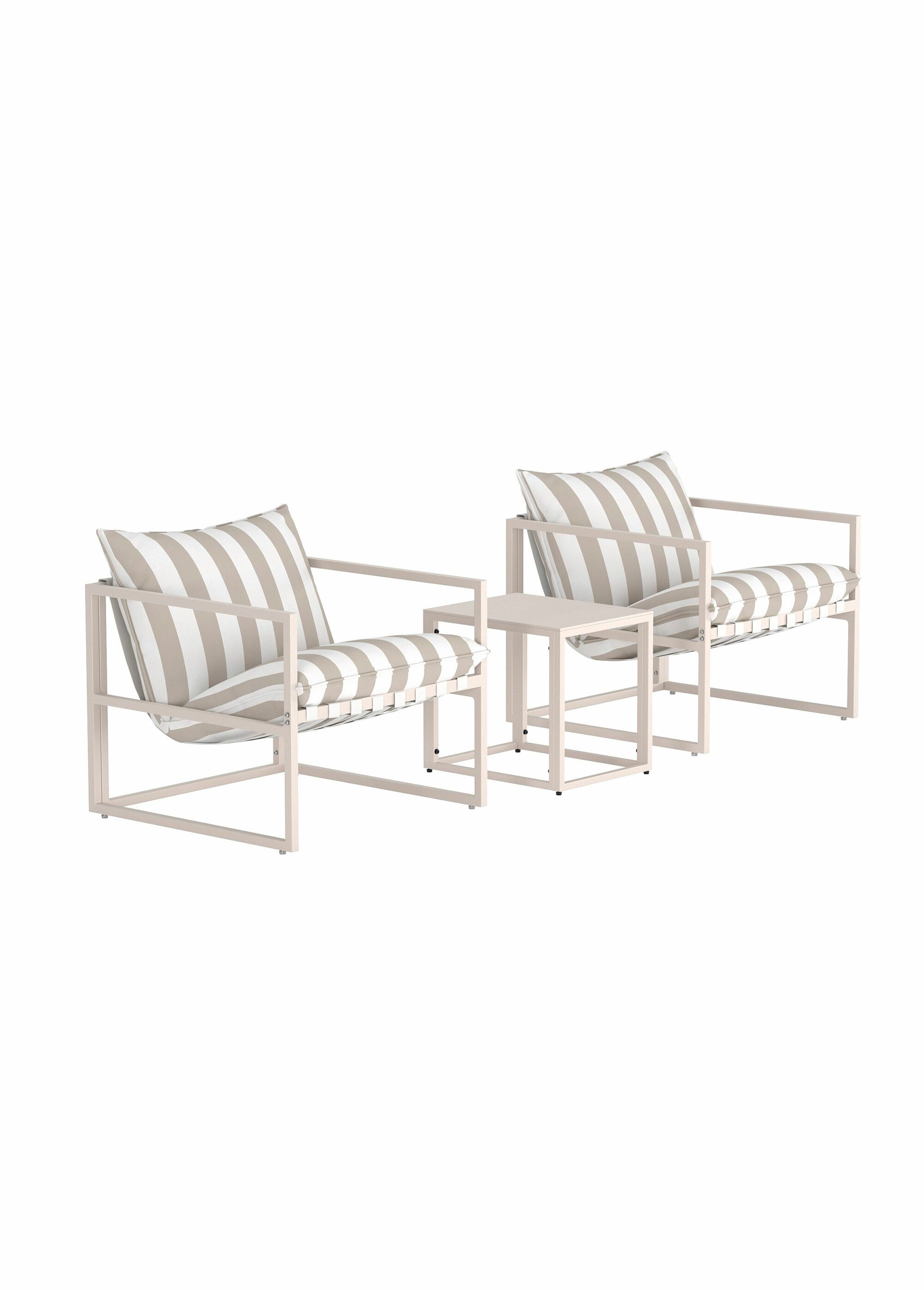 Salon de jardin Fauteuils + Table basse
