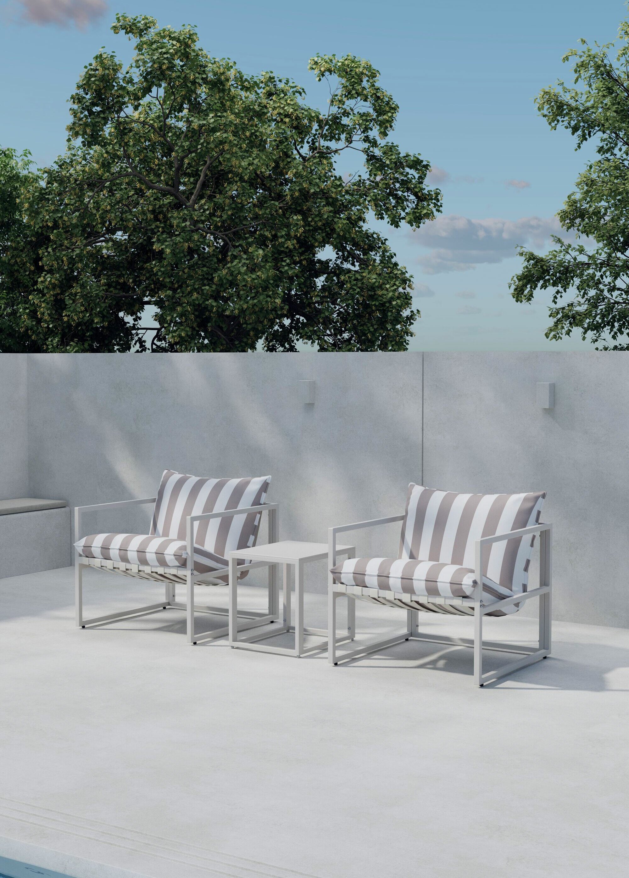 Salon de jardin Fauteuils + Table basse BEIGE VEN-9785-000 SI1