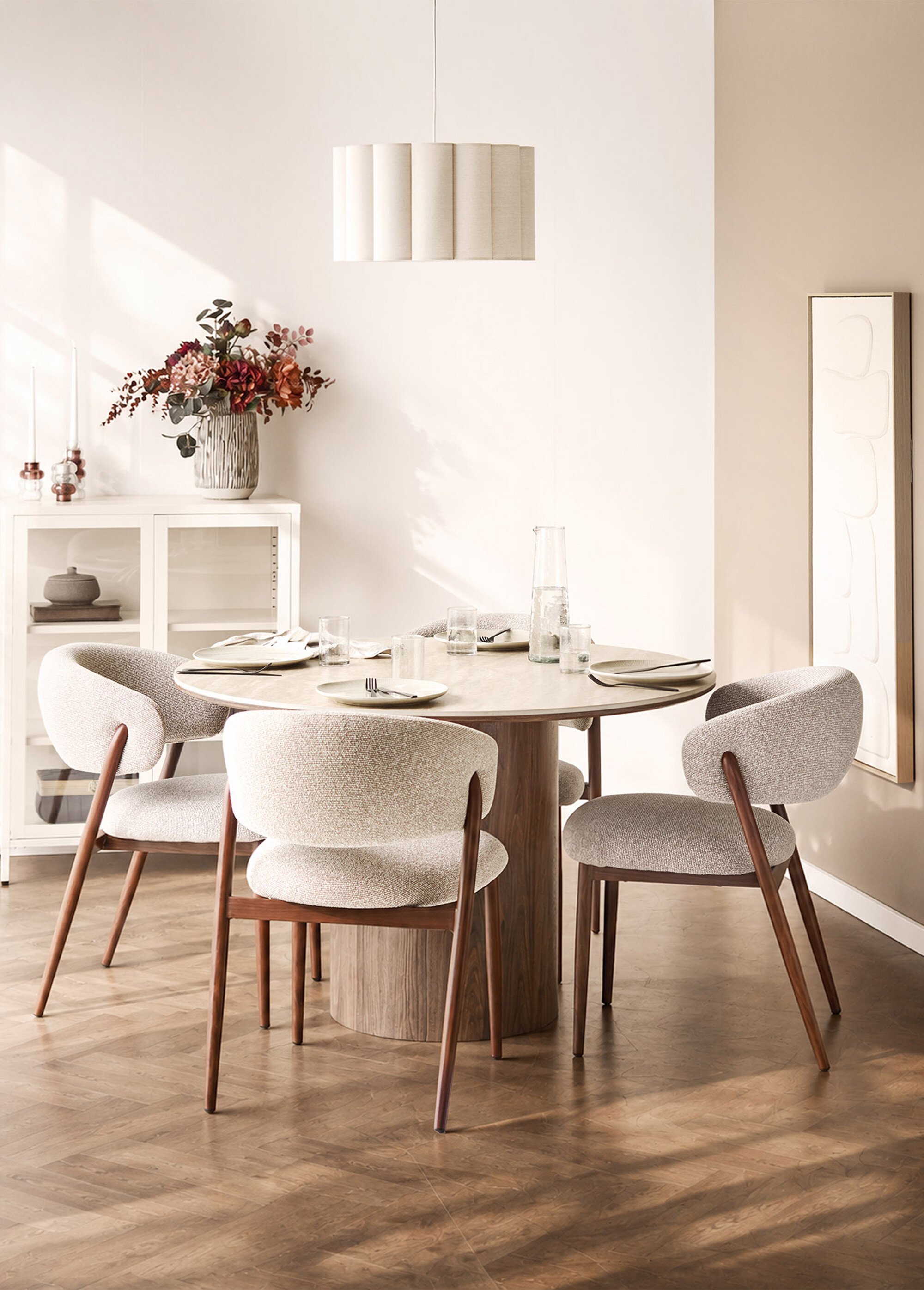 Suspension lumineuse abat-jour lin WATTON BEIGE HN-6406323 SI1