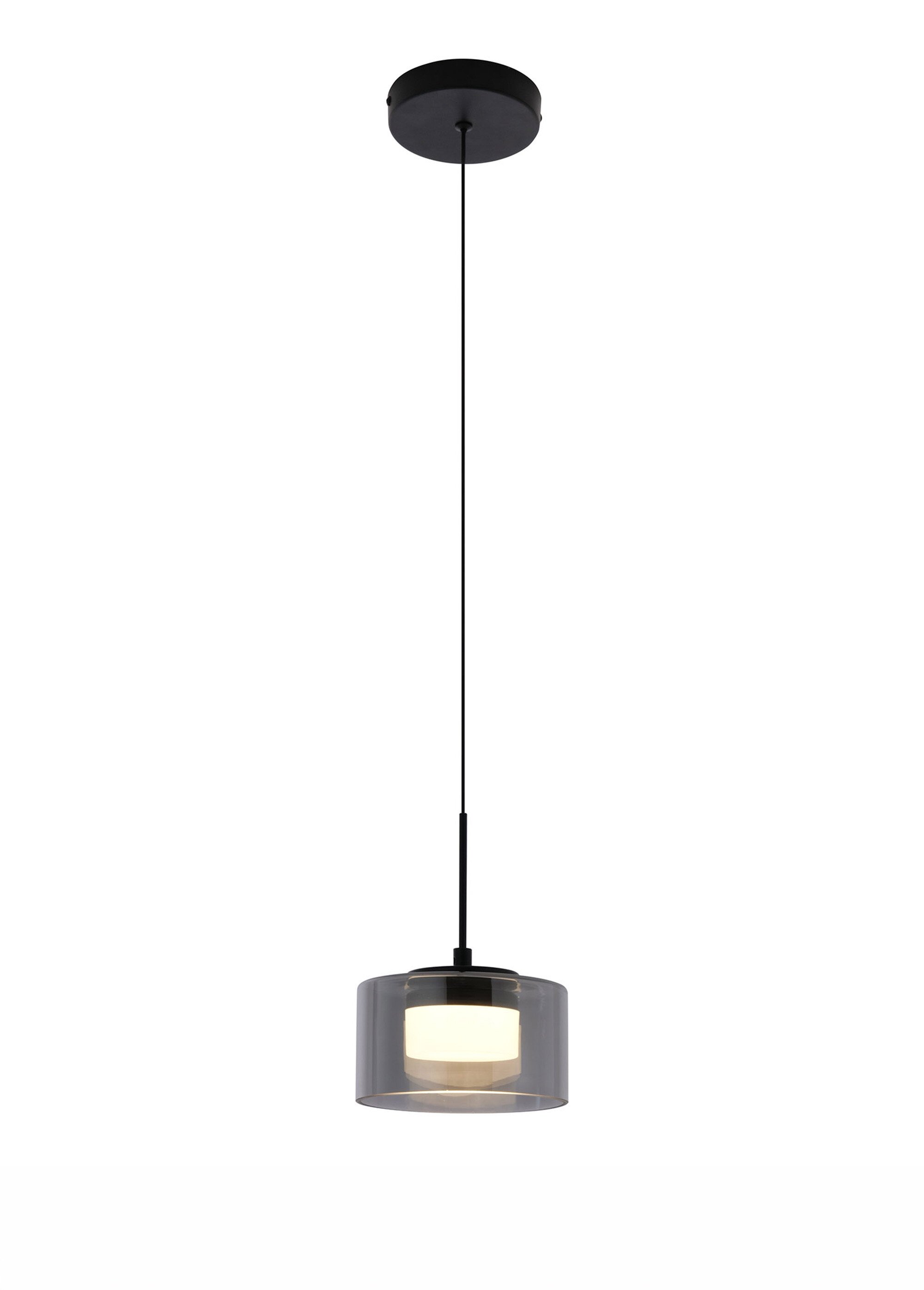 Suspension lumineuse verre/métal CHOLET NOIR HN-6406325 DE1
