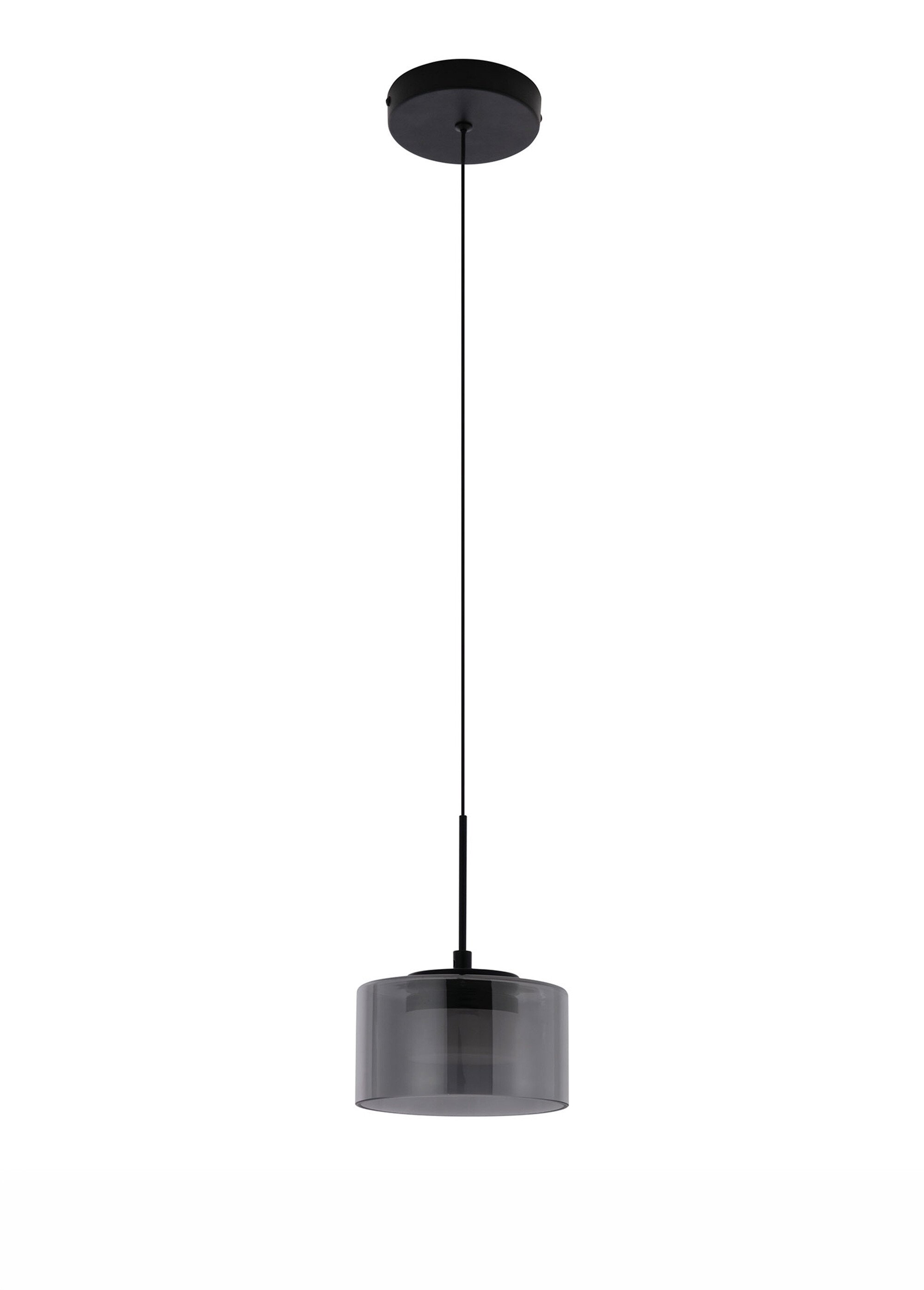 Suspension lumineuse verre/métal CHOLET NOIR HN-6406325 FA1