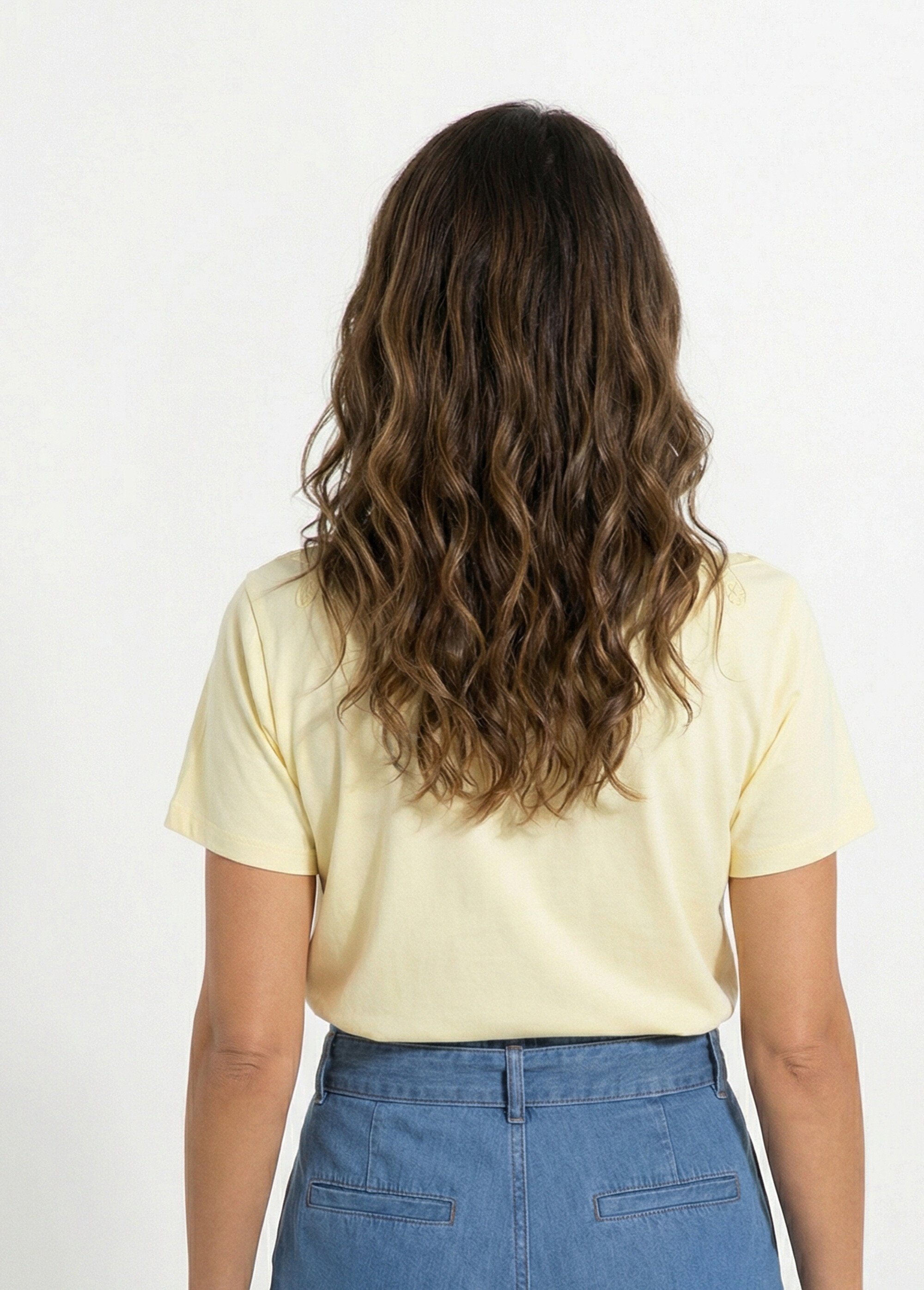 T-shirt brodé ajouré coton  col rond