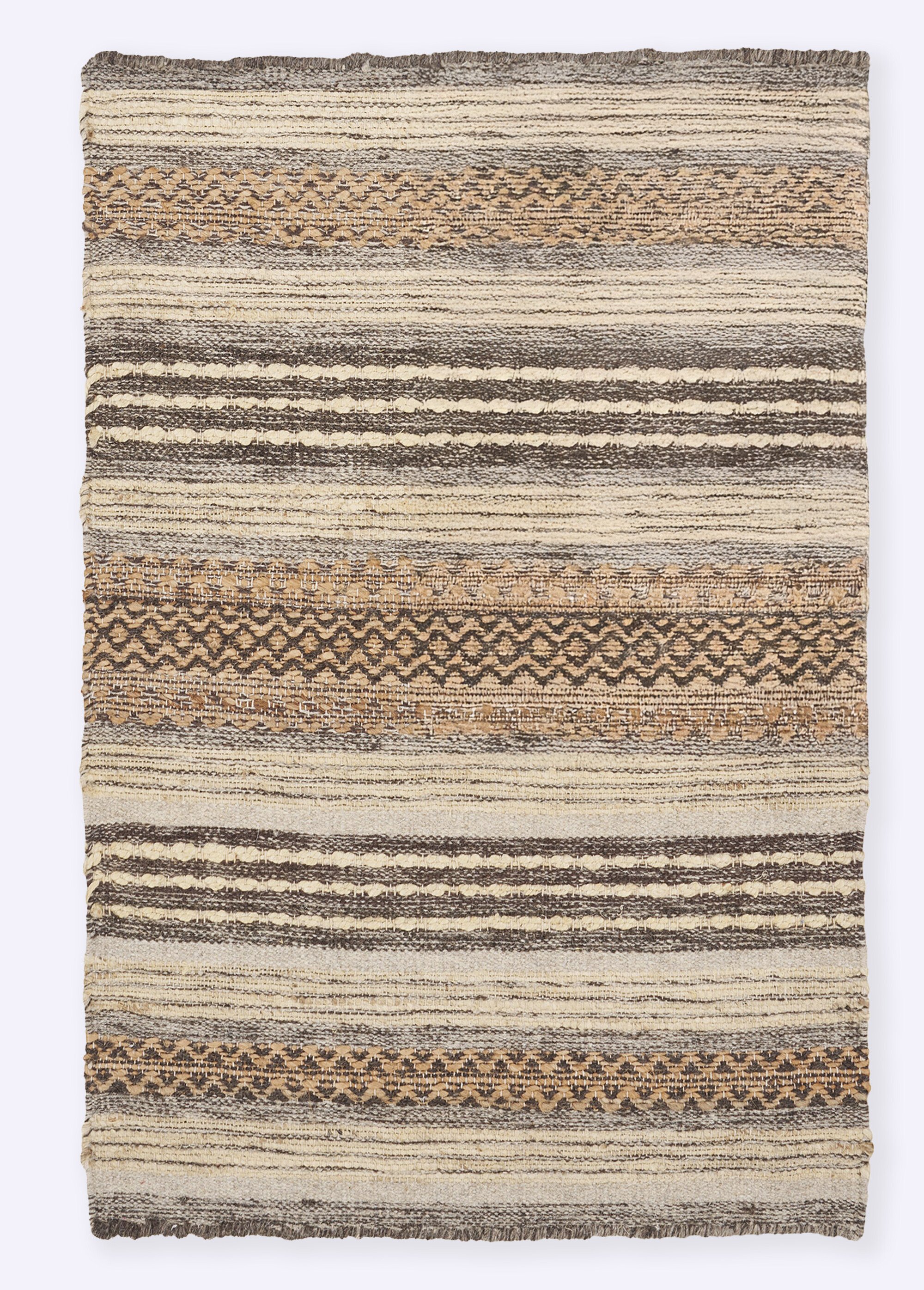 Tapis tissé main motif rayures