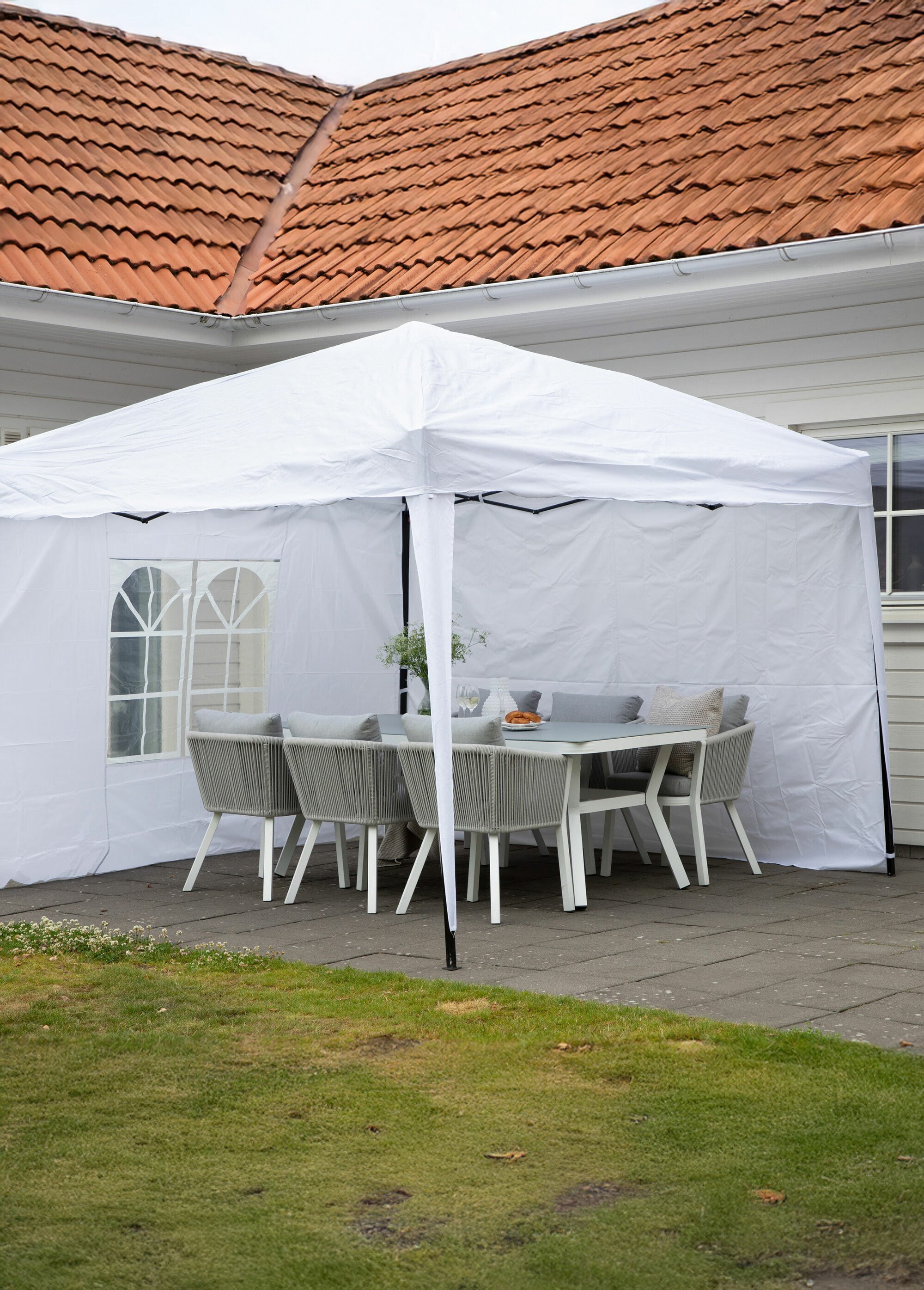 Tonnelle déperlante anti UV 295 x 295cm BLANC VEN-1526-687 SI1