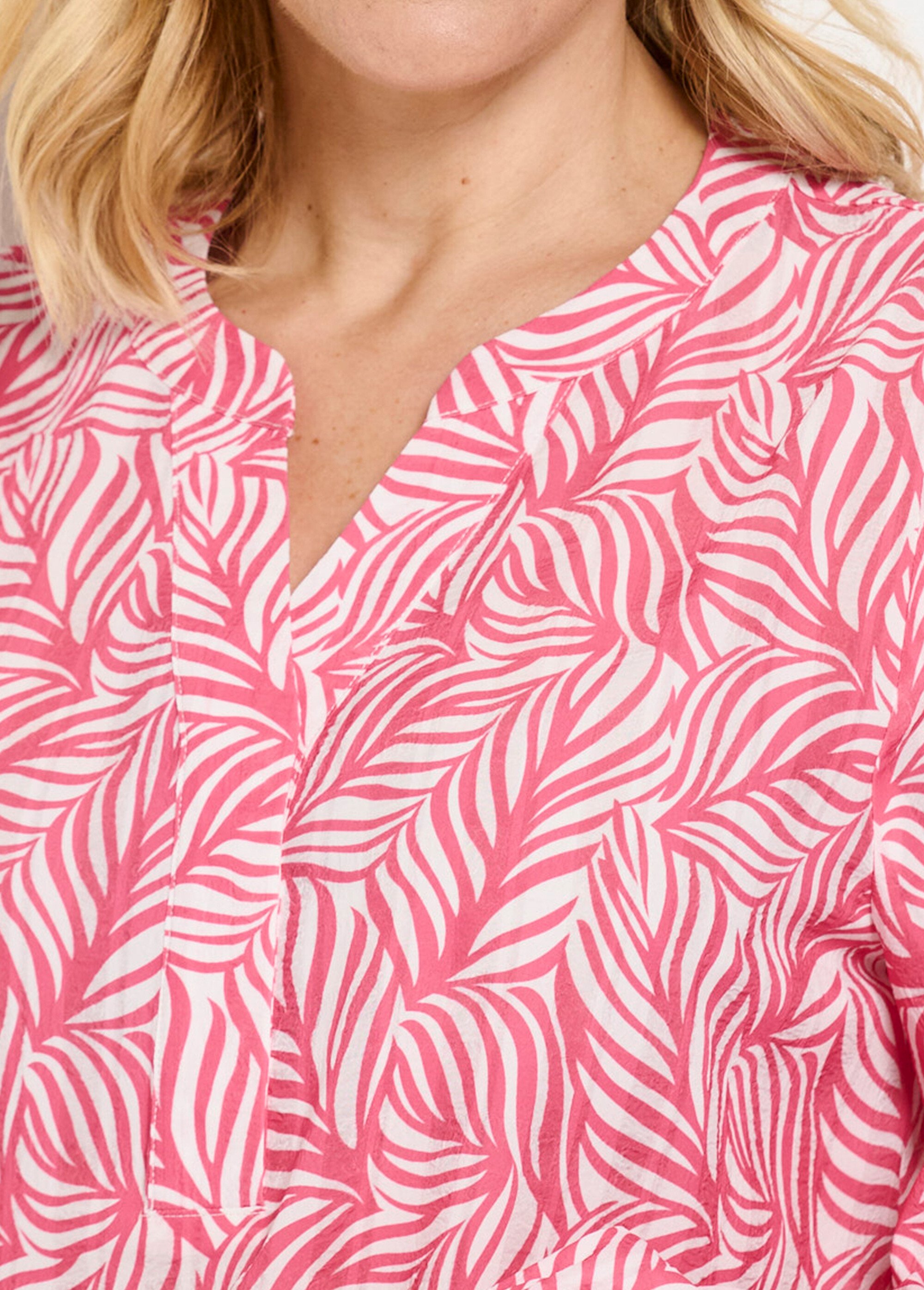 Tunique boutonnée longue manches 3/4 Femme Rose CAMARGUE DE1