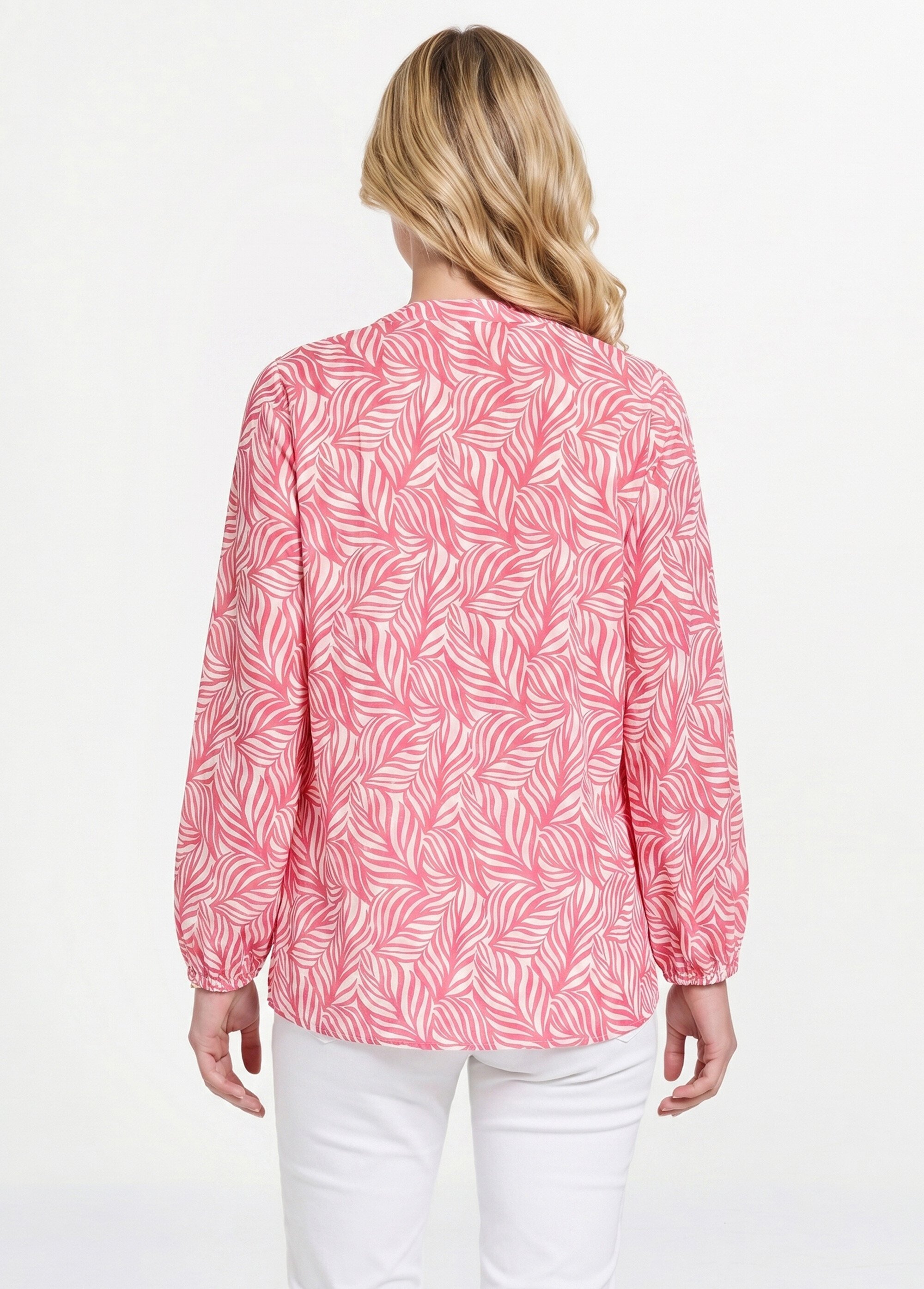 Tunique boutonnée longue manches 3/4 Femme Rose CAMARGUE DO1