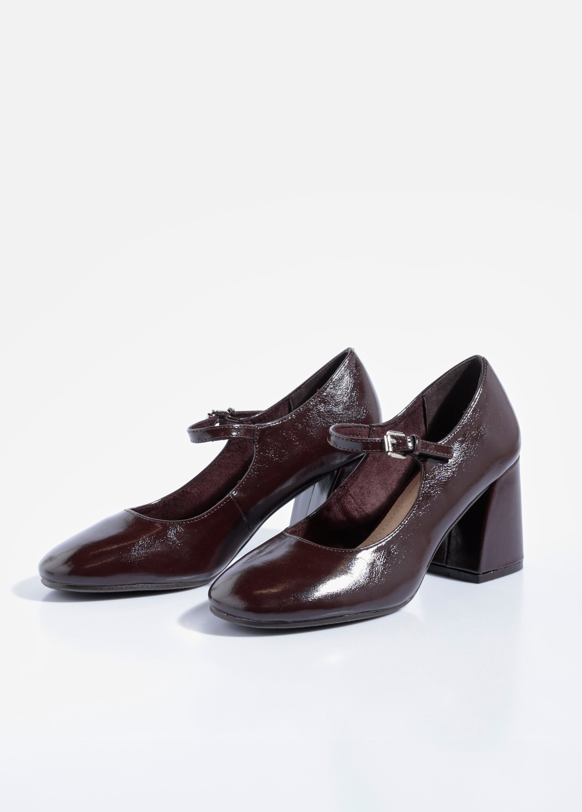 Babies vernies bout rond à talon haut Femme Marron CORM5760 DE1