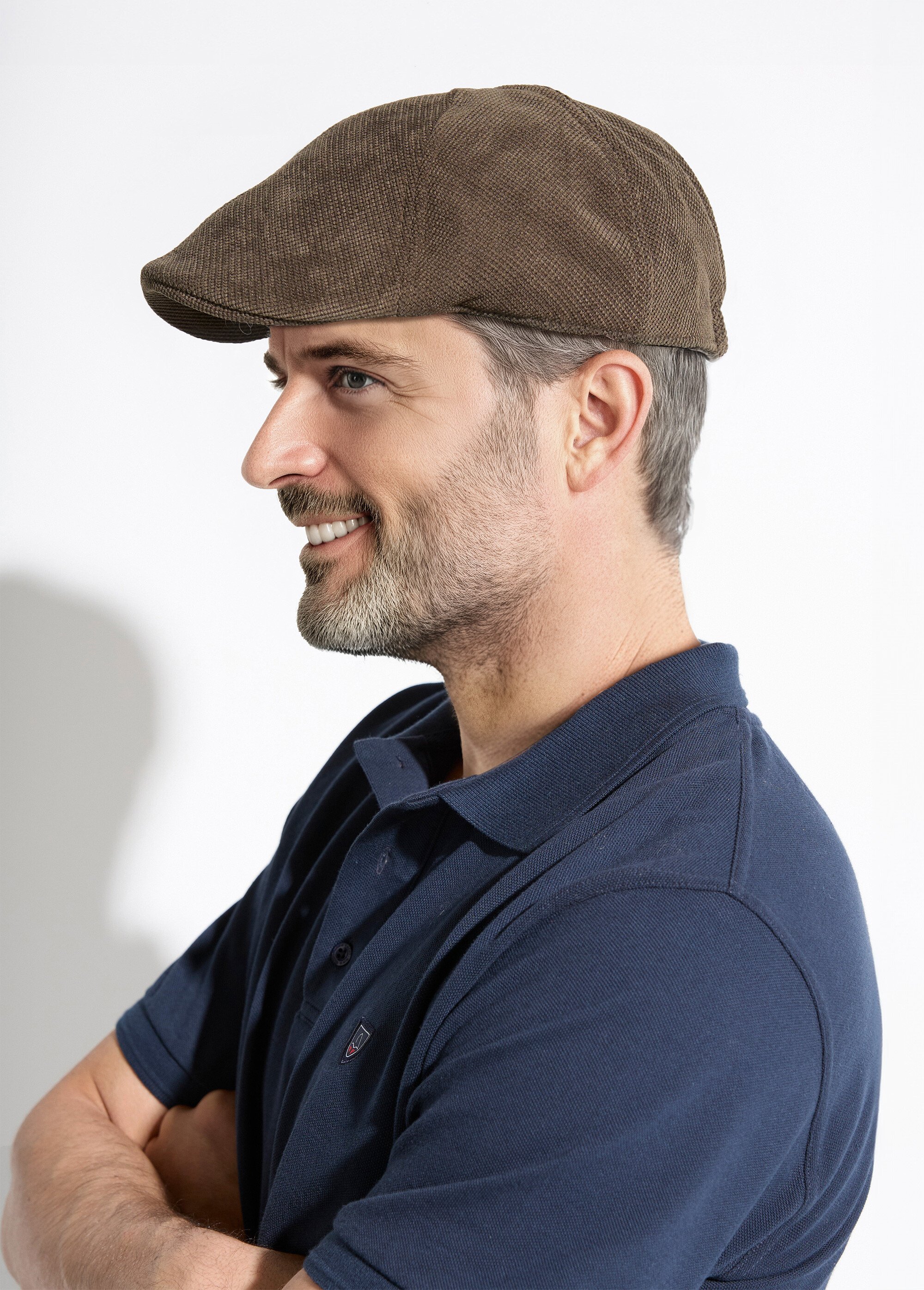 Casquette plate en tissu aspect lainage Homme Vert FAIRPLAY DR1