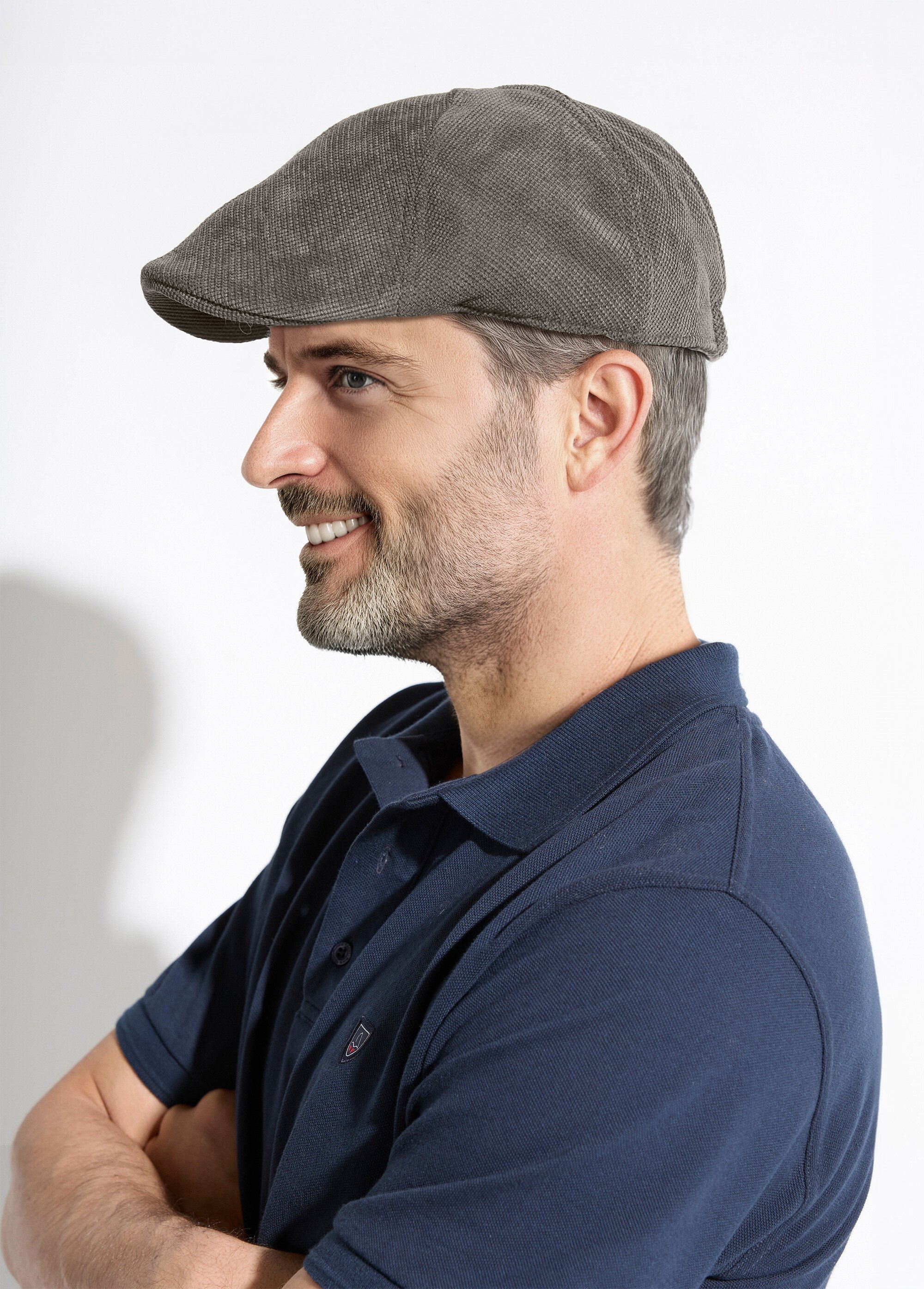 Casquette plate en tissu aspect lainage Homme Gris FAIRPLAY GA1