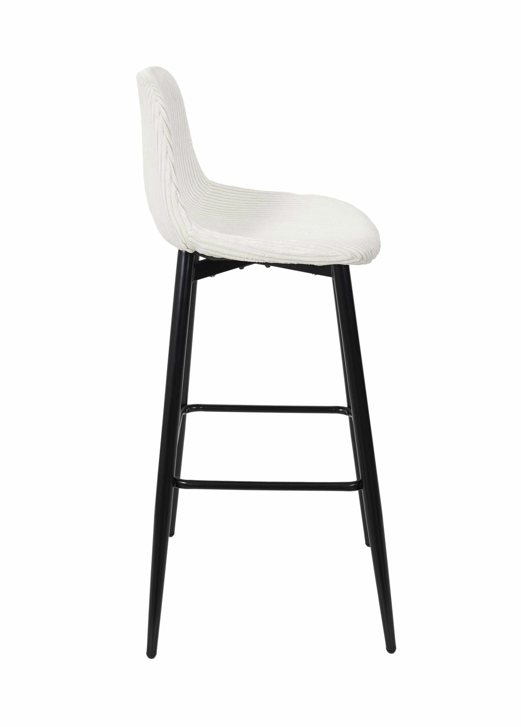Chaises hautes de bar, velours cotelé 1T BEIGE CMP-HD0283 DE2