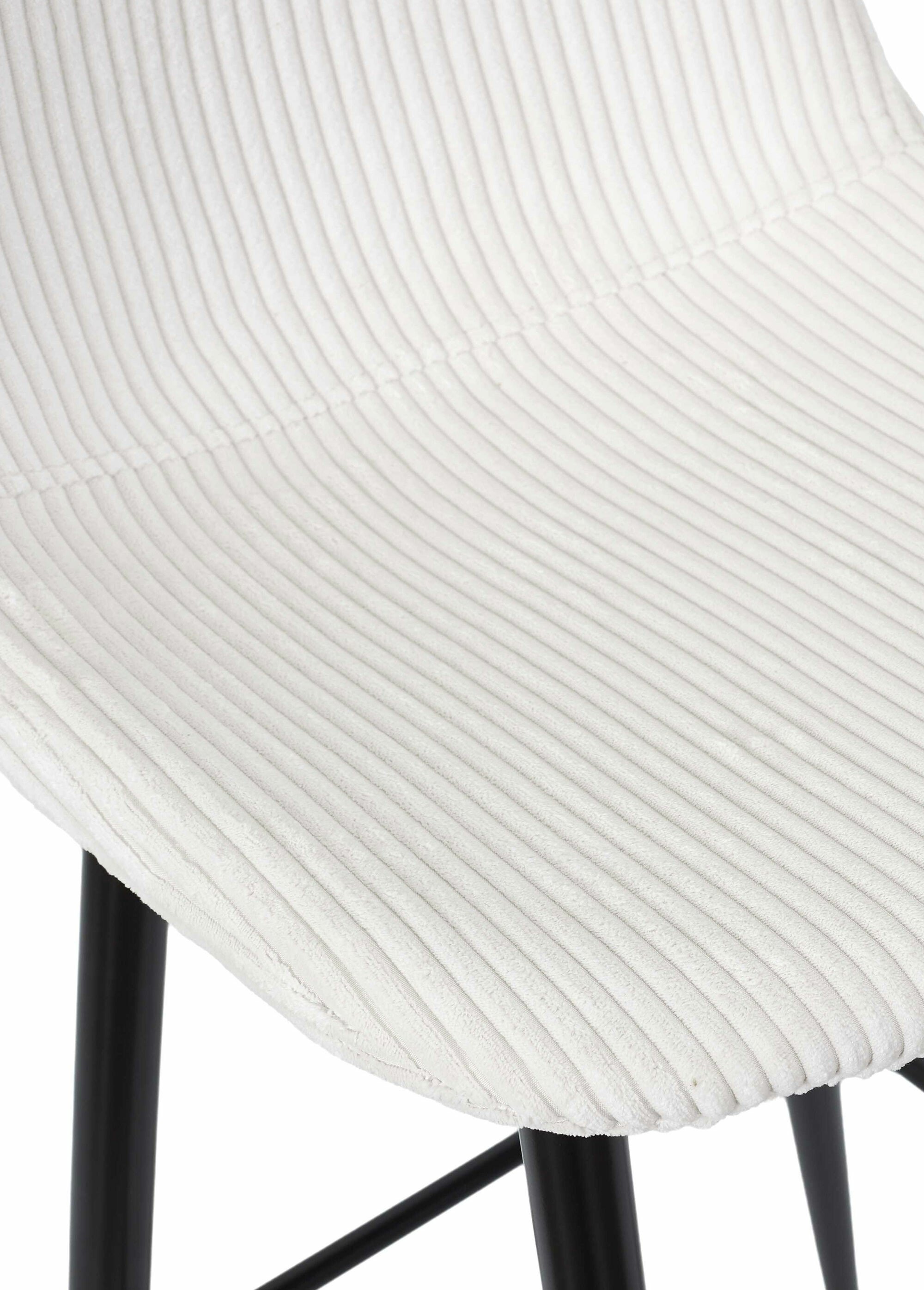 Chaises hautes de bar, velours cotelé 1T BEIGE CMP-HD0283 DE3