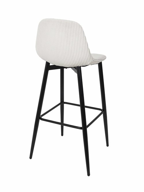 Chaises hautes de bar, velours cotelé 1T BEIGE CMP-HD0283 DO1