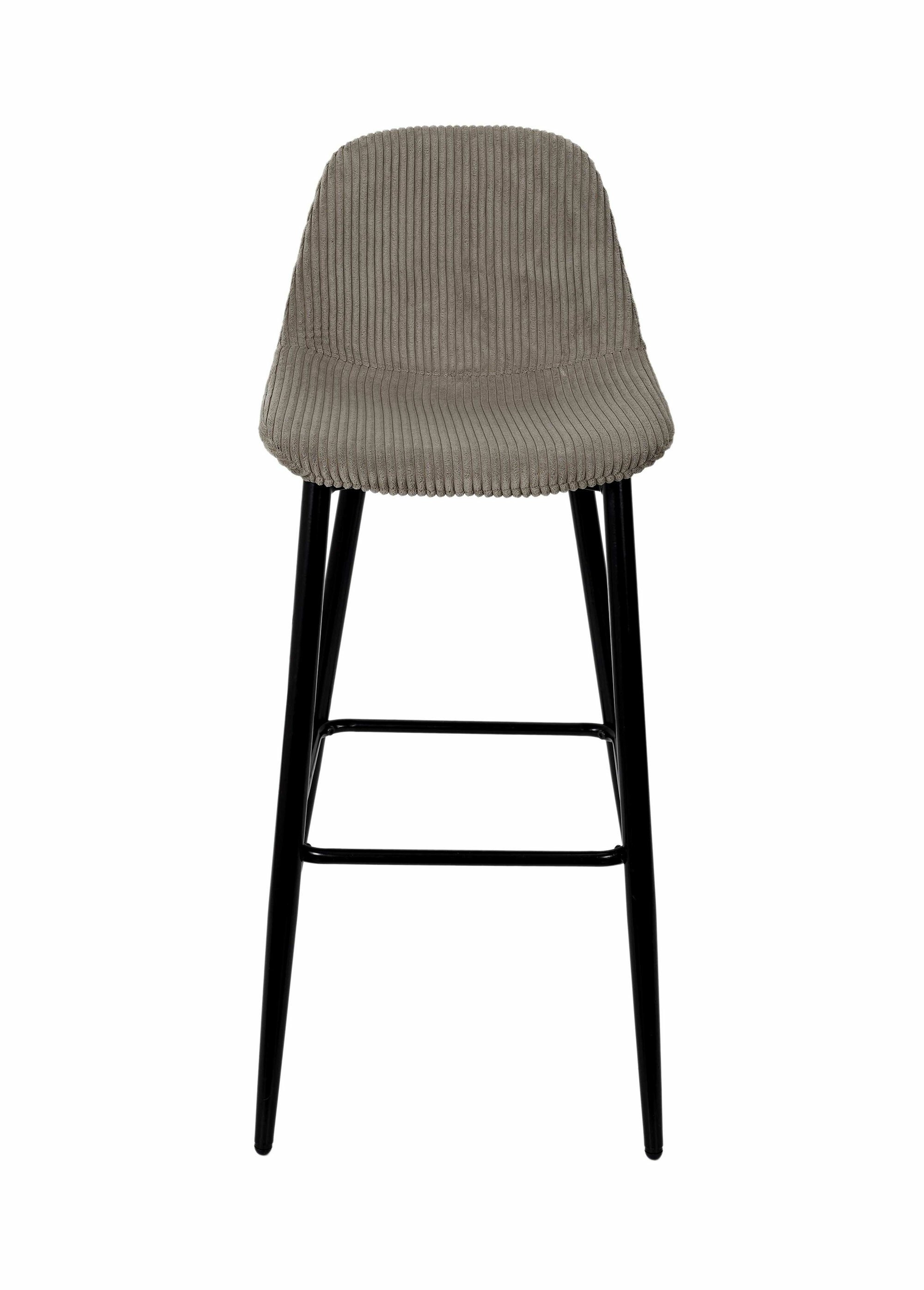 Chaises hautes de bar, velours cotelé 1T MARRON CMP-HD0283 DE1