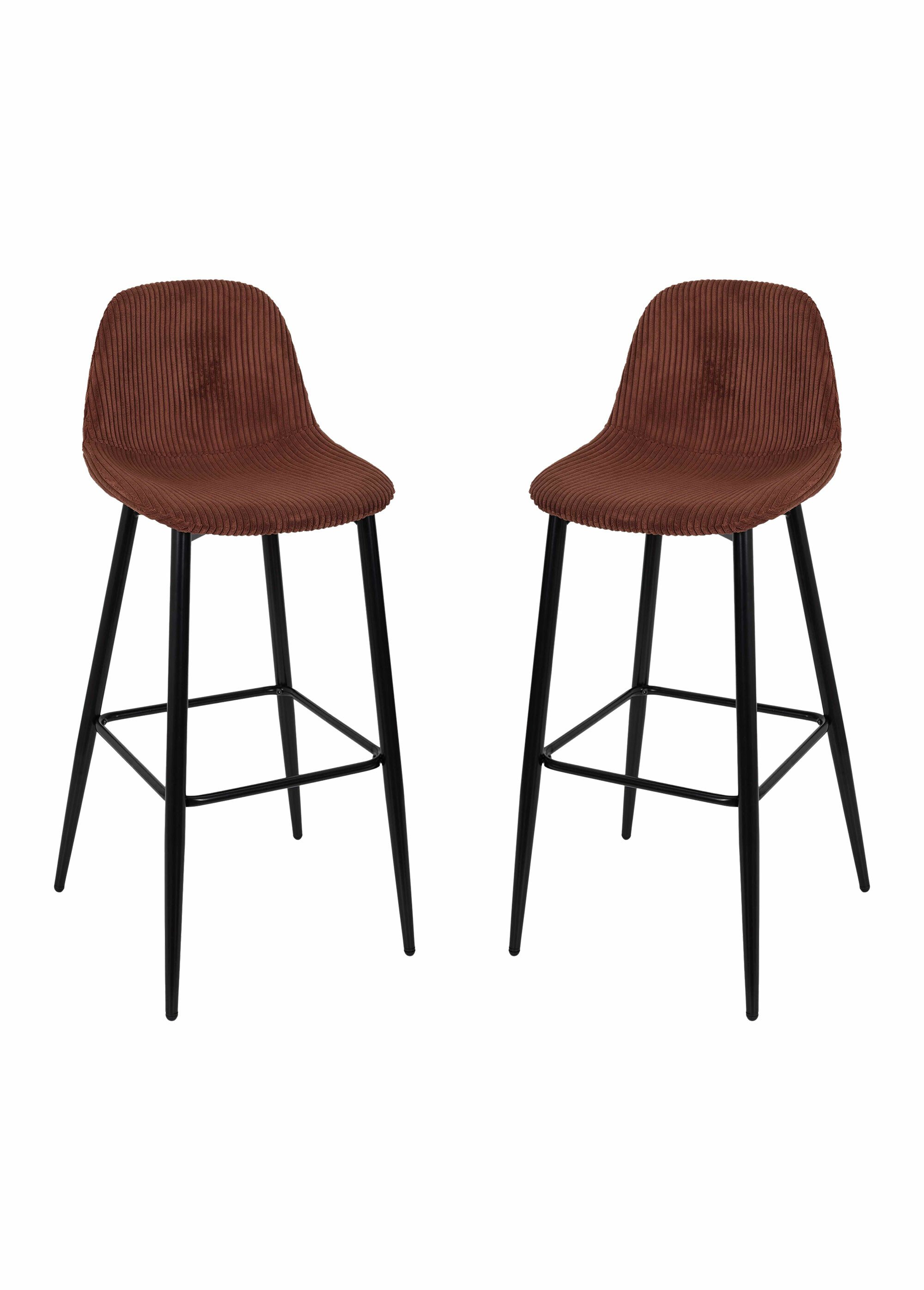 Chaises hautes de bar, velours cotelé 1T TERRA CMP-HD0283 FA1