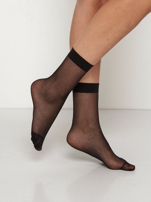 Chaussettes en voile mousse Femme Noir BEN19891378 DR1