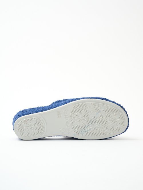 Chaussons mules toile largeur confort Femme Bleu ORMUZ UN1