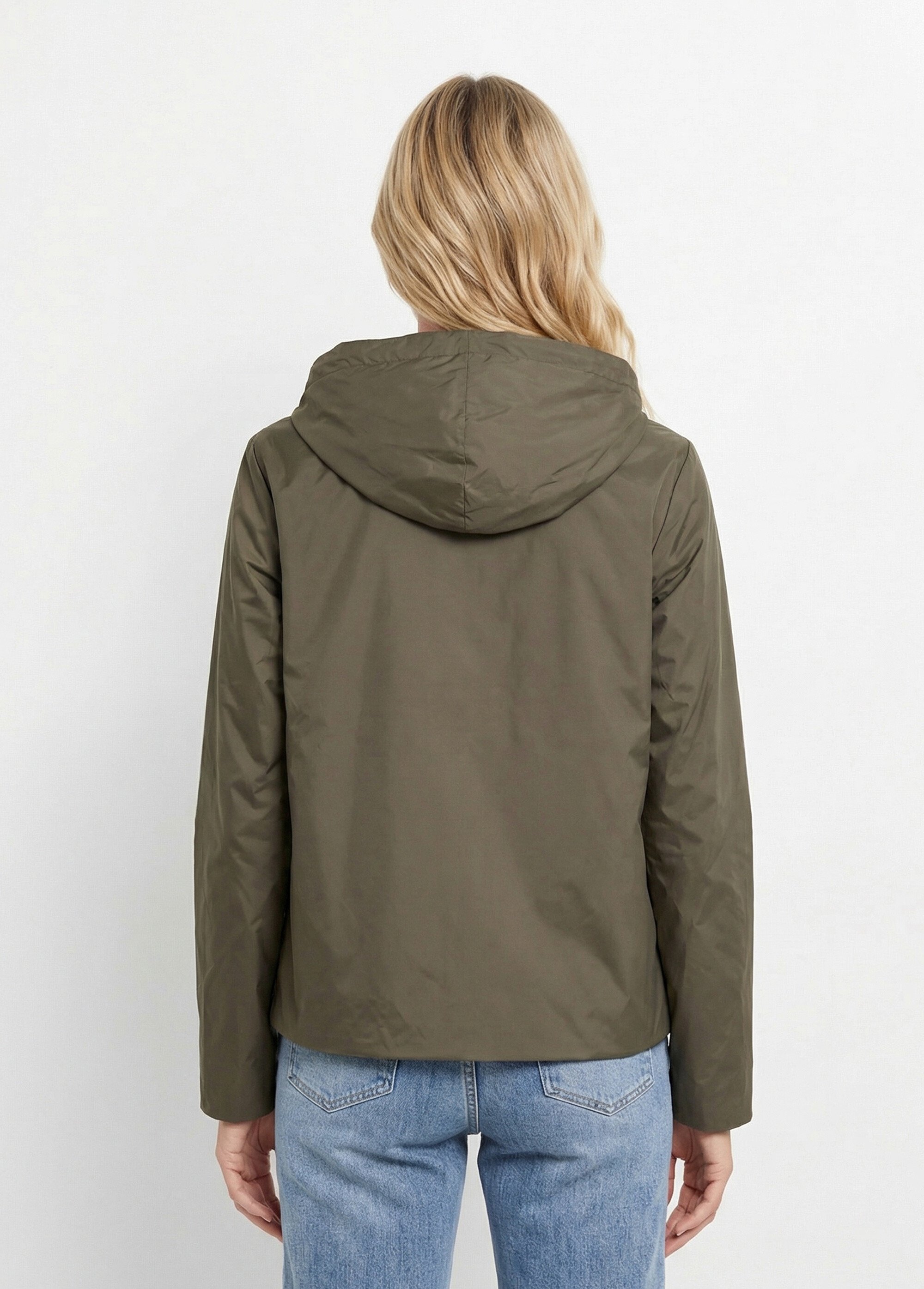 Coupe vent déperlant court motif léopard