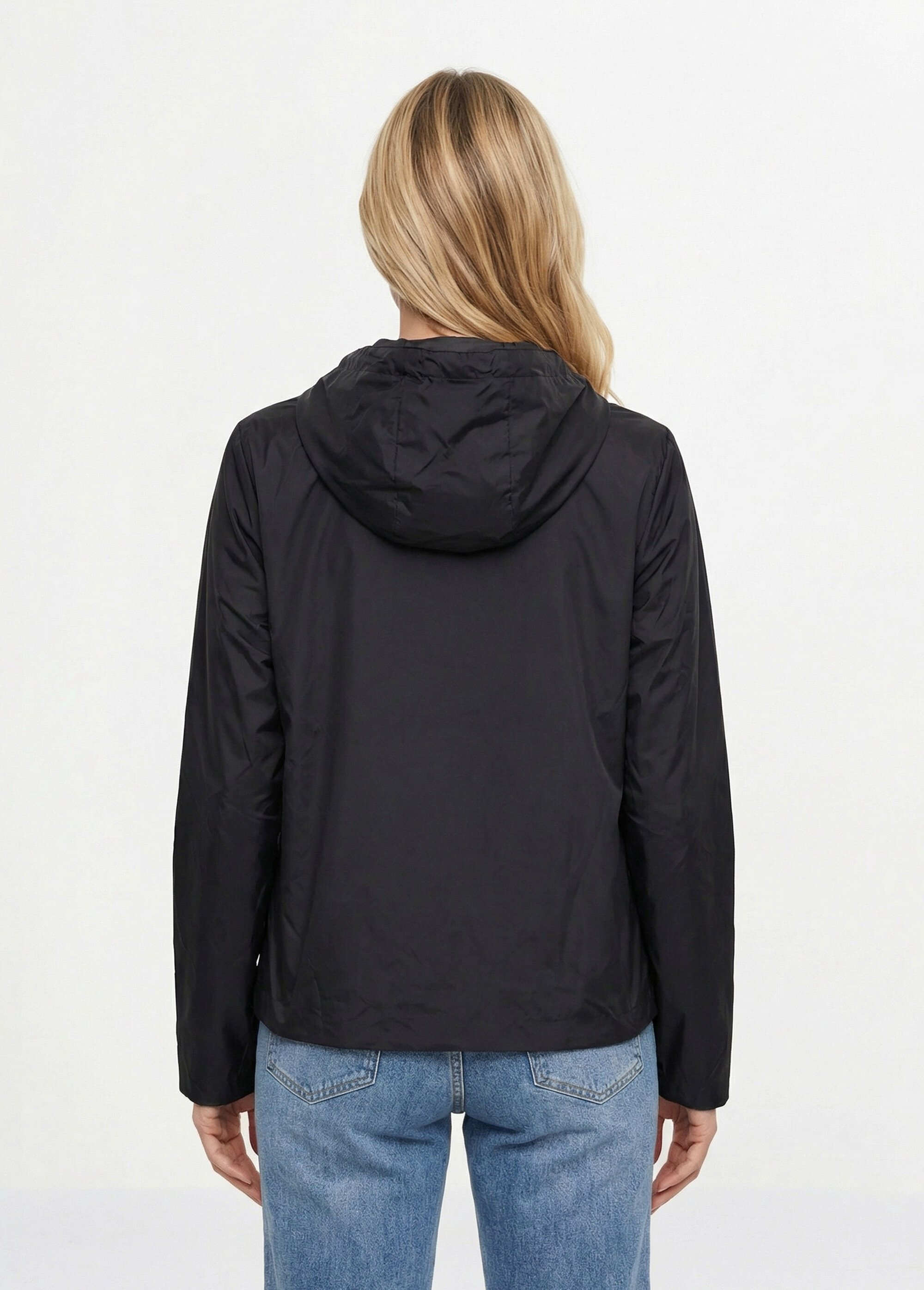 Coupe vent déperlant court motif léopard