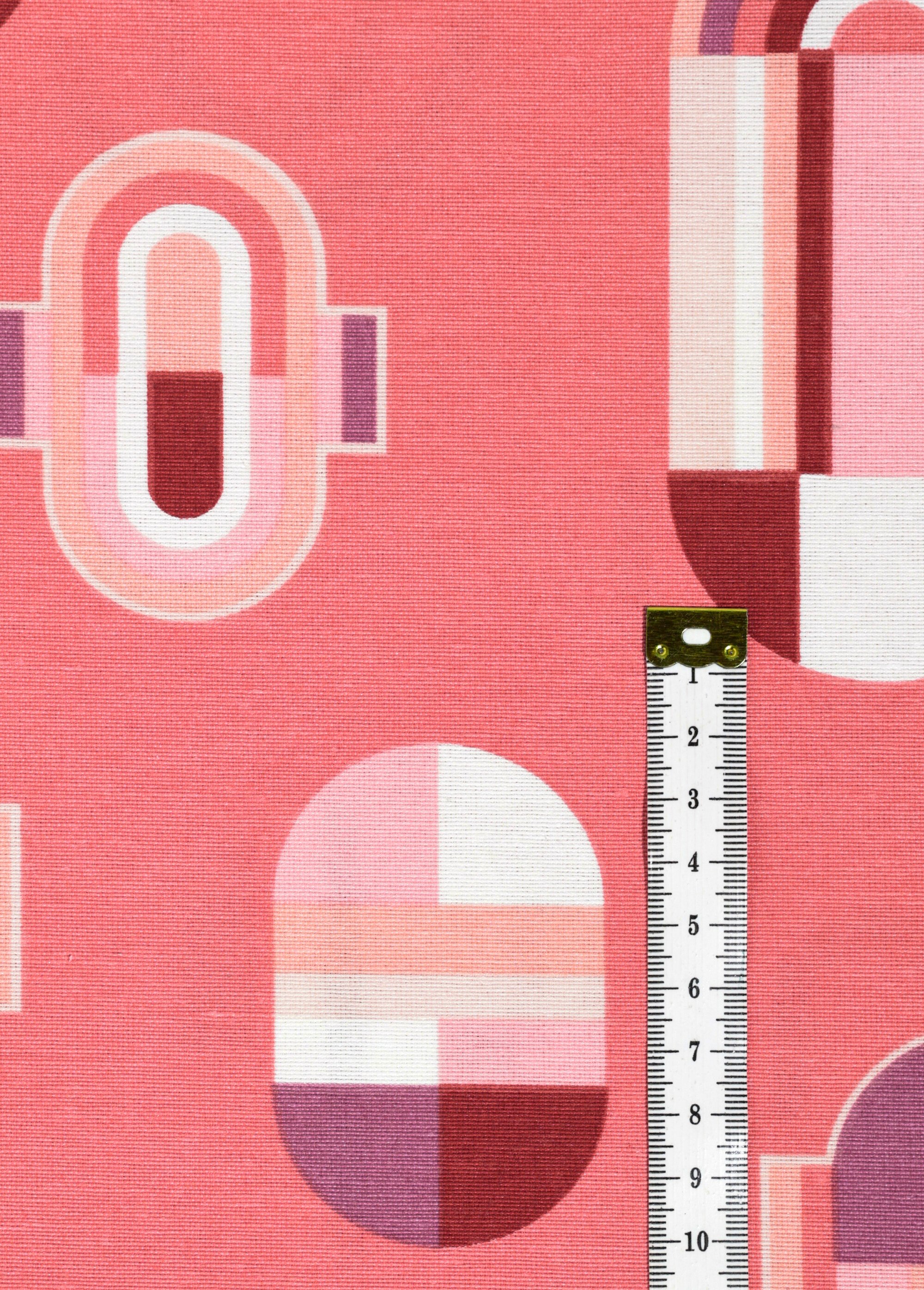 Coupon tissu déco, ovale rétro 0,5x1,4m