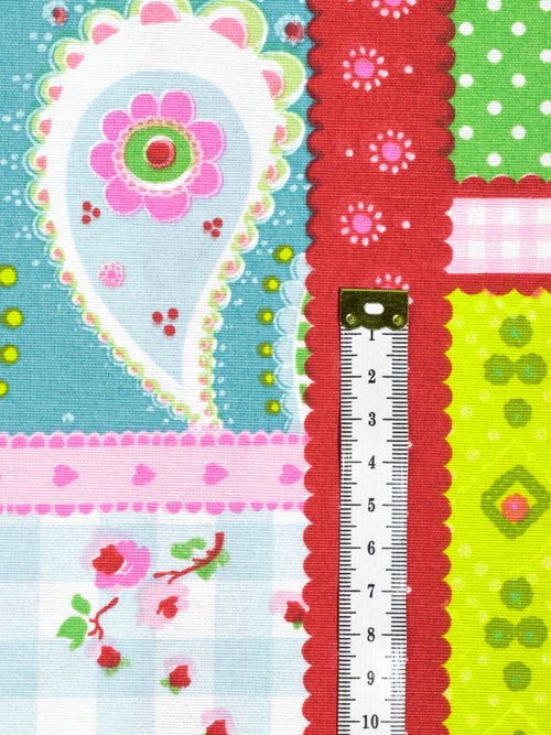 Coupon tissu patchwork Multico 3x1,4m ROSE COT149887 DE1