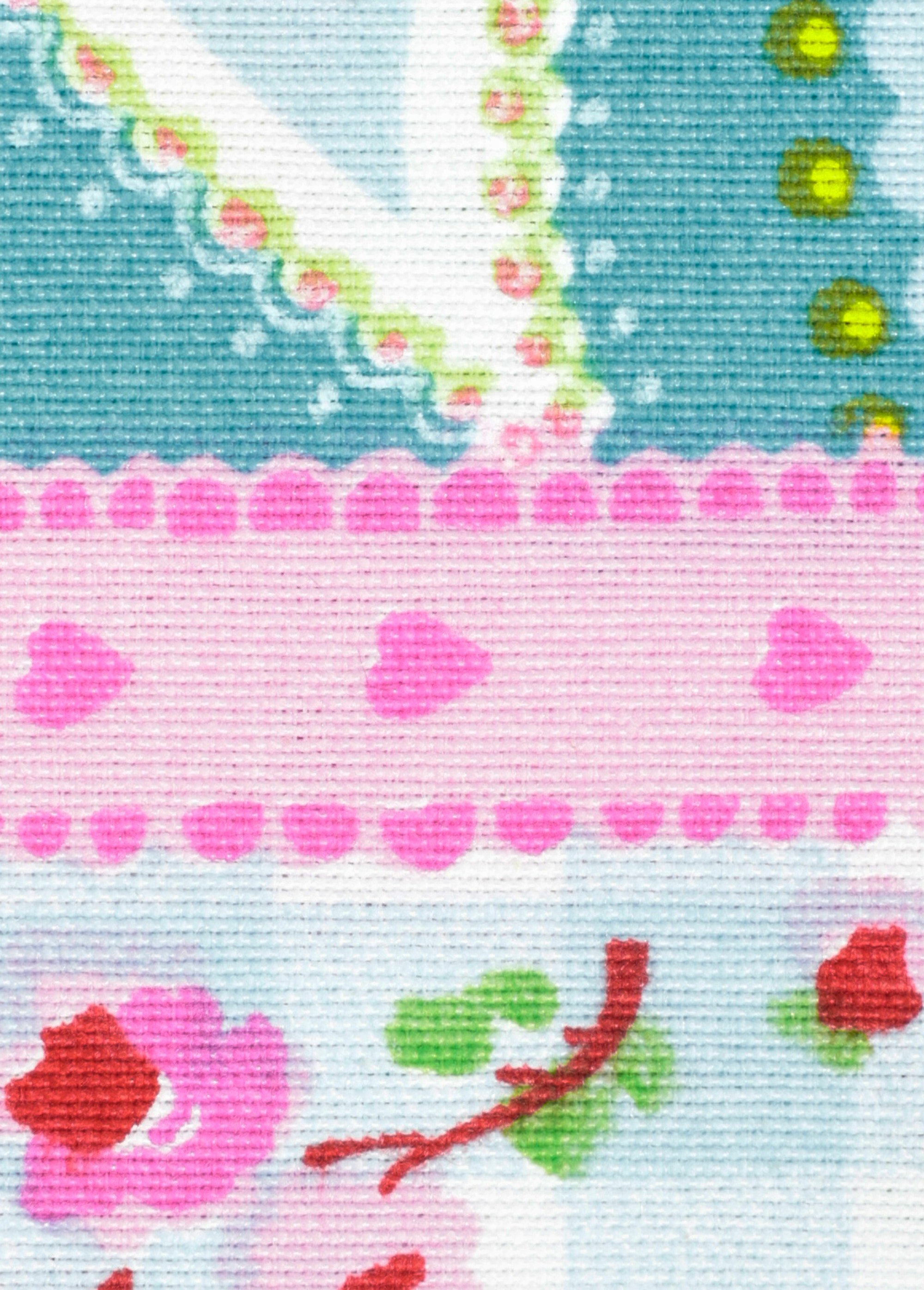 Coupon tissu patchwork Multico 3x1,4m ROSE COT149887 DE2