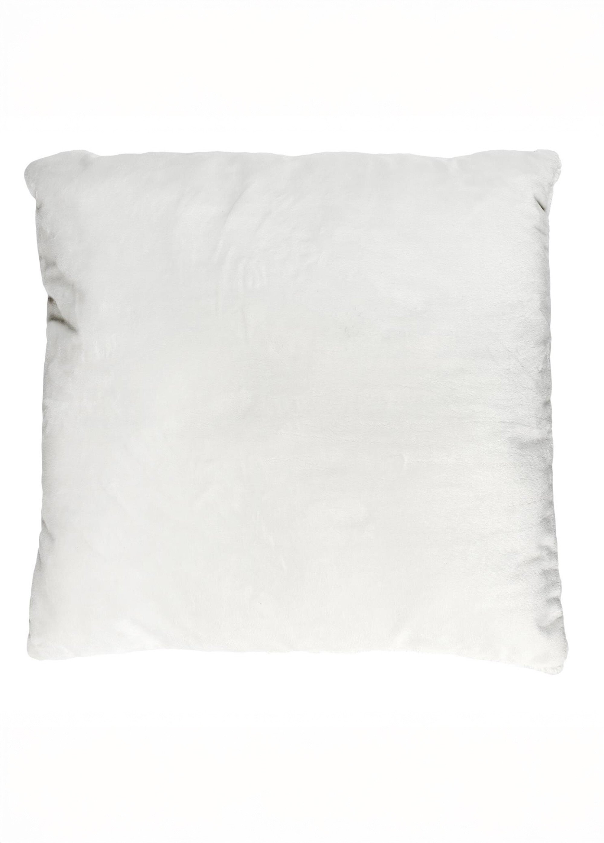 Coussin carré fourrure motif chevrons